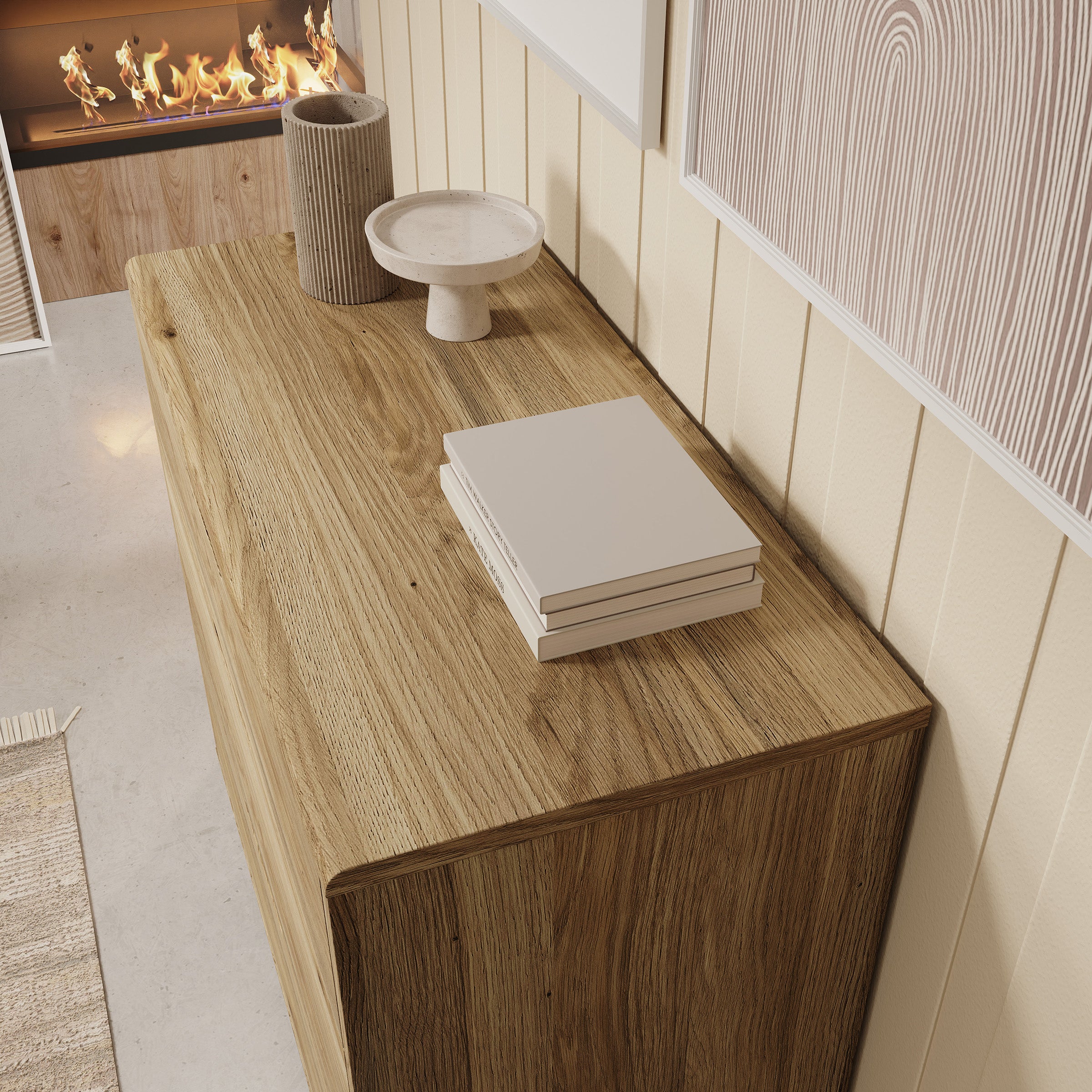 Selwood - Ladekast - Eikenpatroon - 90x43x93 cm