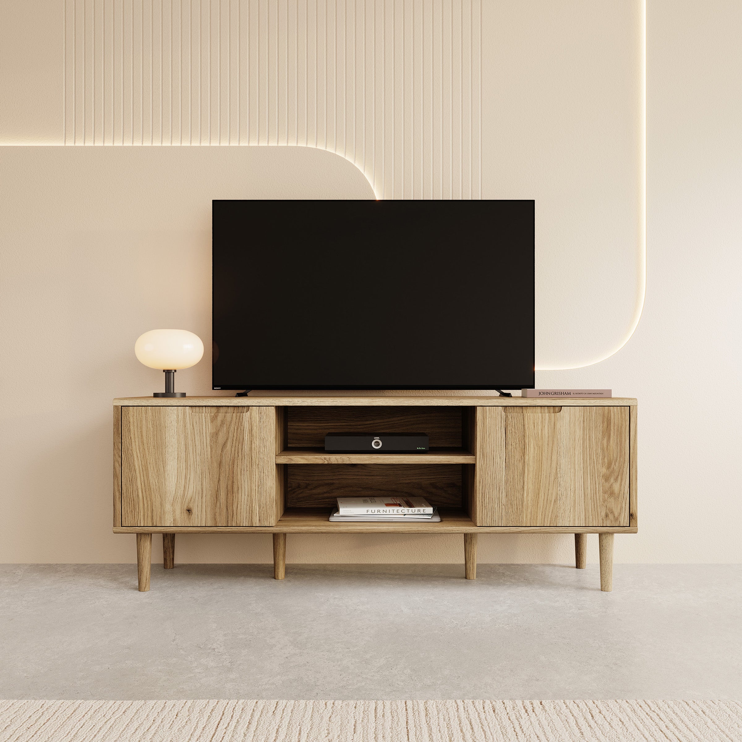 Selwood - TV-Meubel - Eikenpatroon - 154x43x58 cm