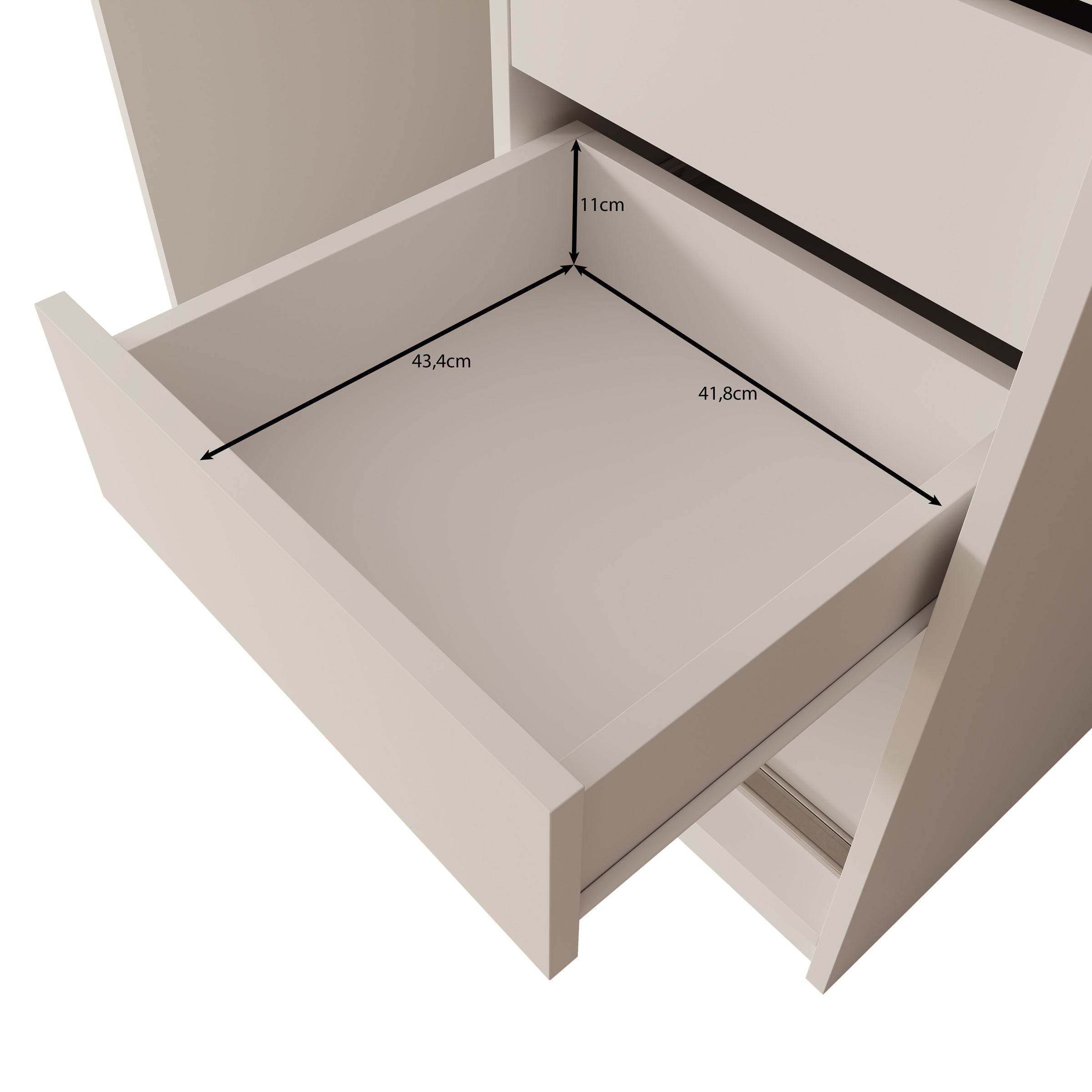 Sentoji - Kledingkast met 2 schuifdeuren - Beige - 120x62x200 cm