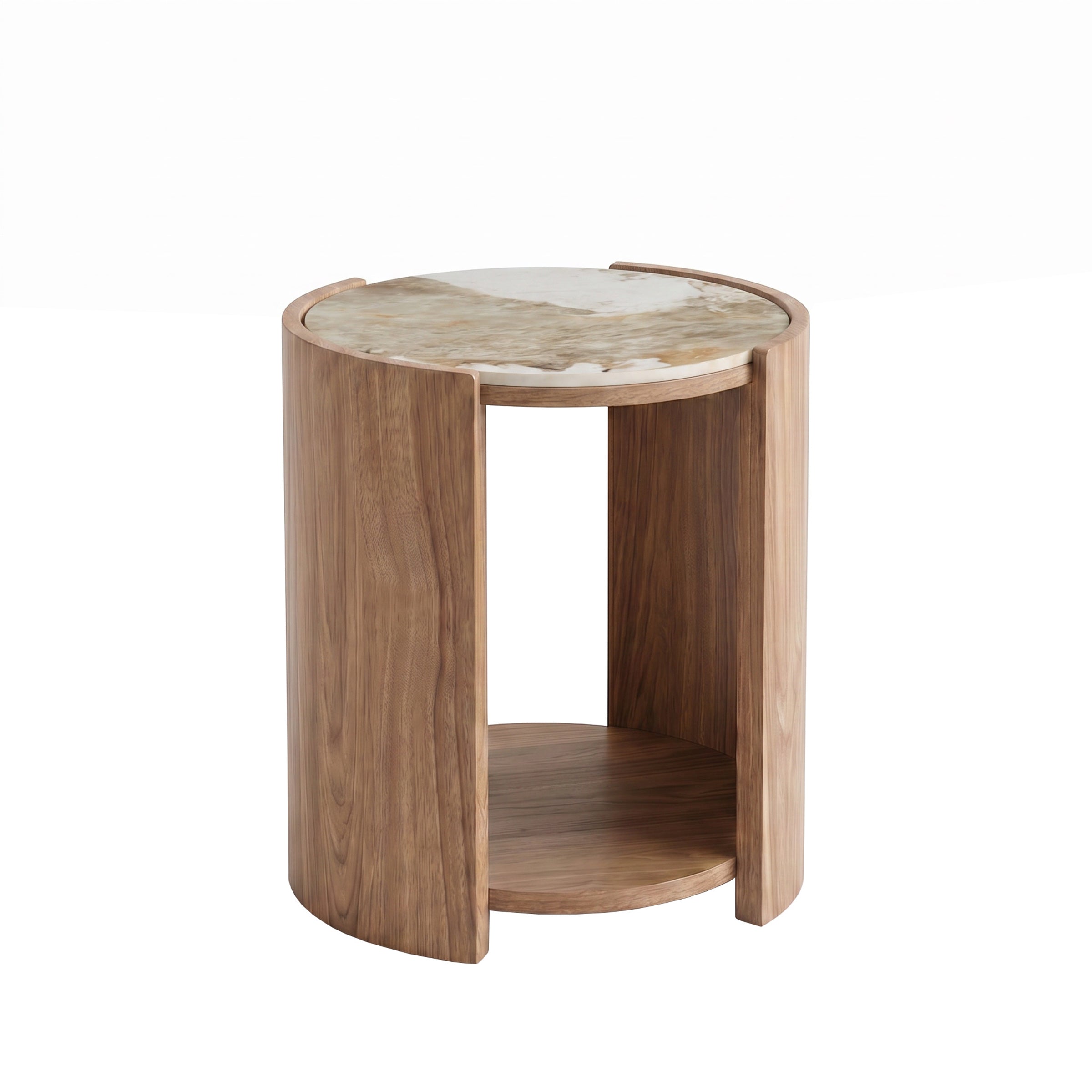 Sereno - Salontafel - Keramiek met marmerlook - 45x50 cm