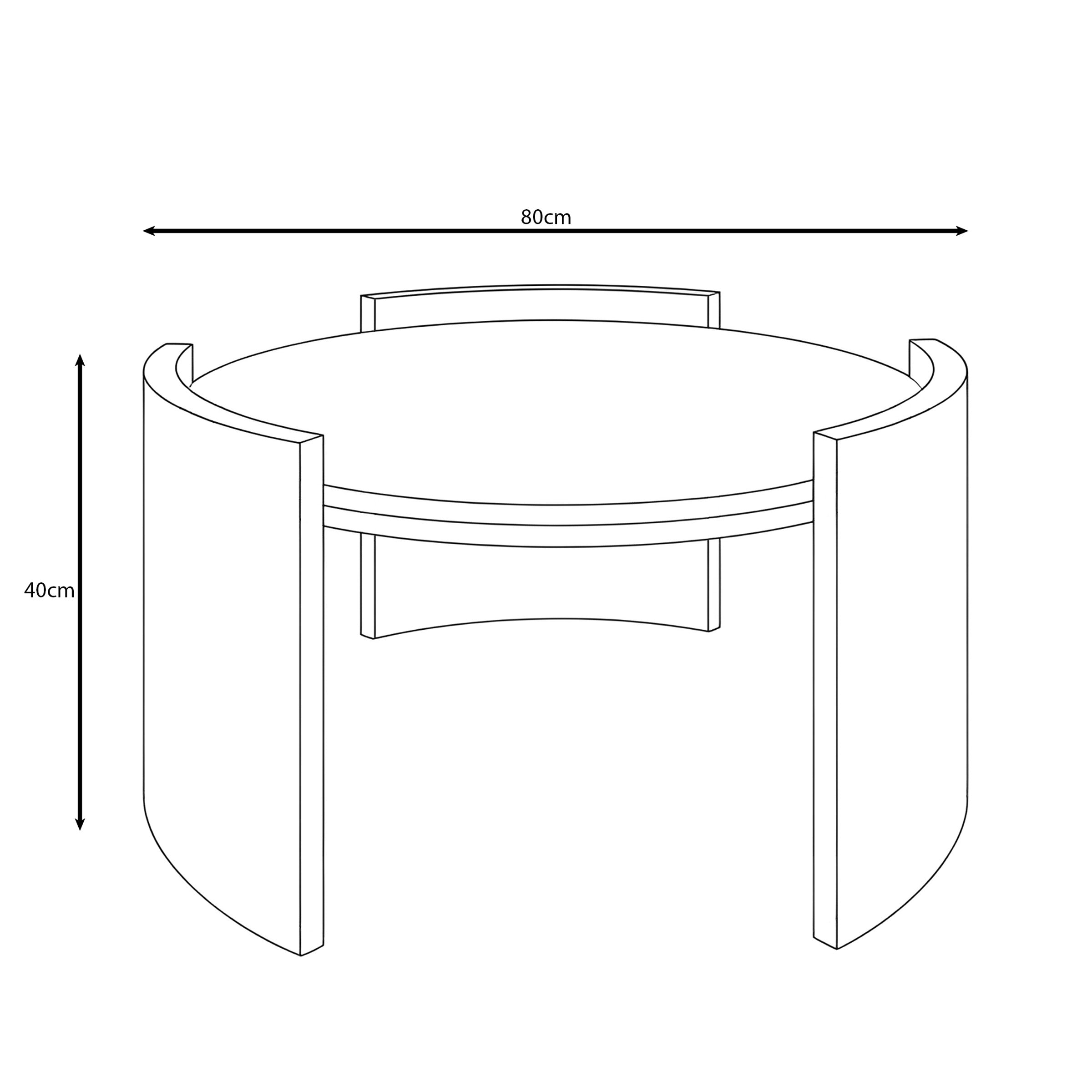 Sereno - Salontafel - Keramiek met marmerlook - 80x40 cm