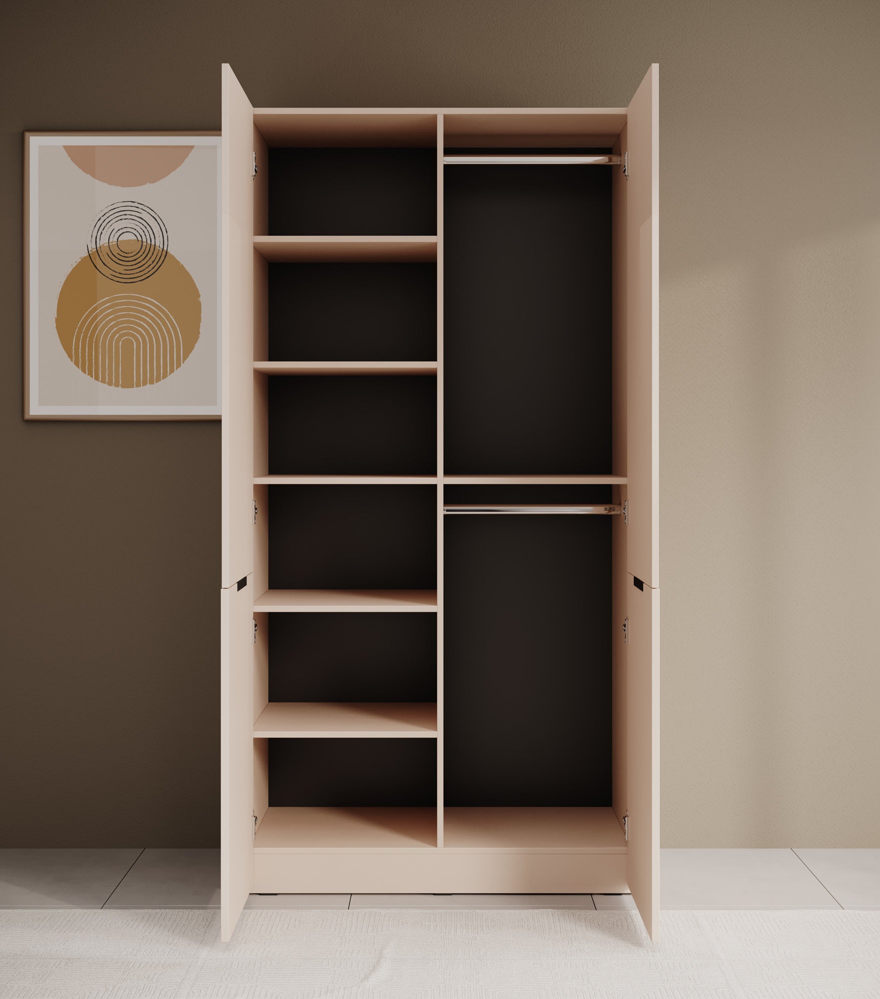 Shelton - Kledingkast 2-deurs - Beige