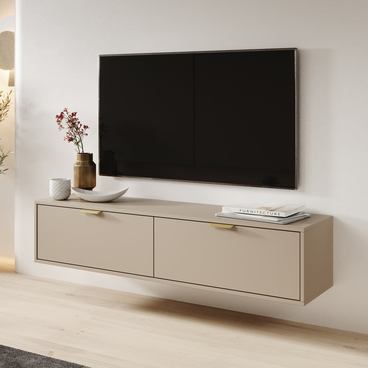 Silas - TV-Meubel - Beige - 140x33x35 cm