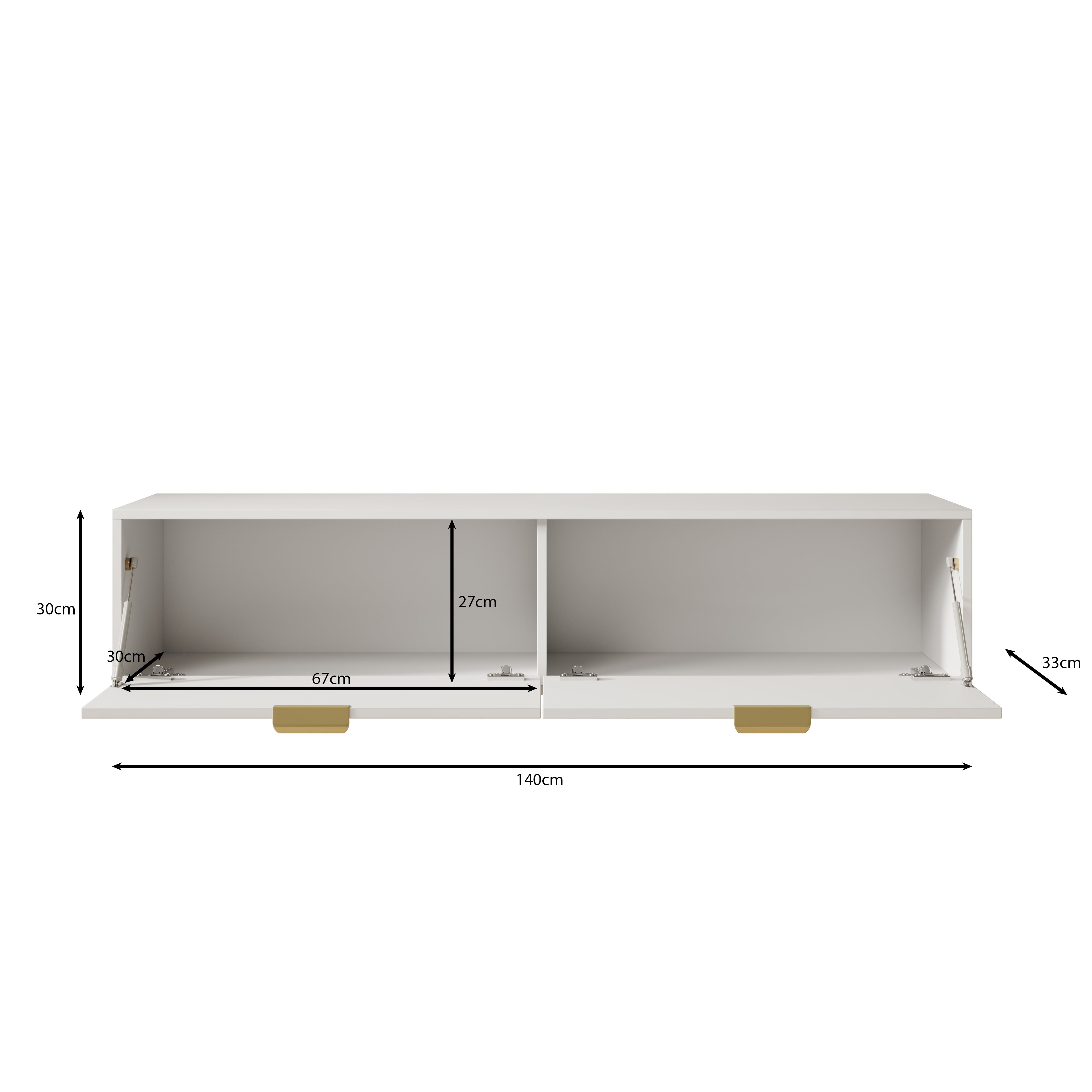 Silas - TV-Meubel - Beige - 140x33x35 cm
