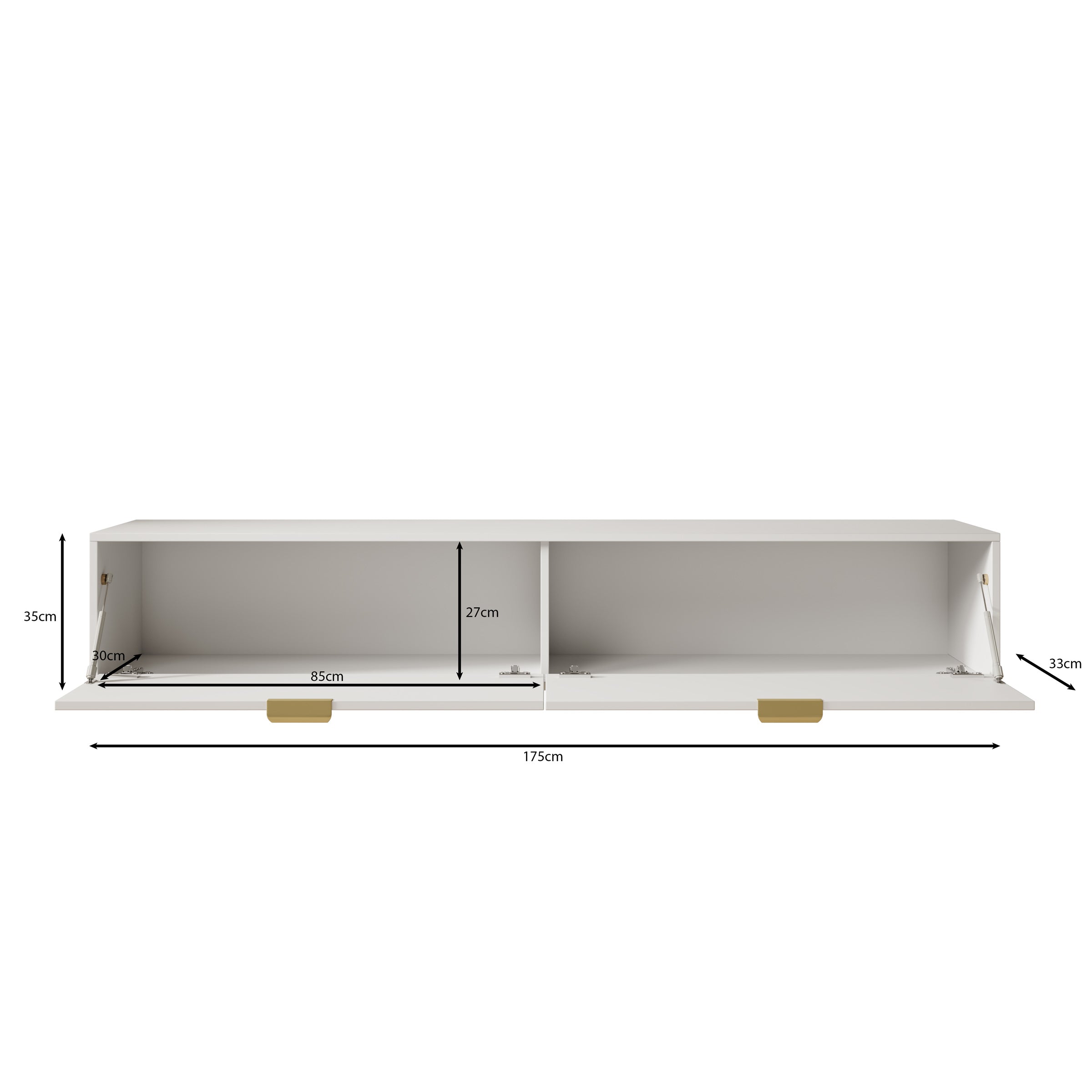 Silas - TV-Meubel - Beige - 175x33x35 cm