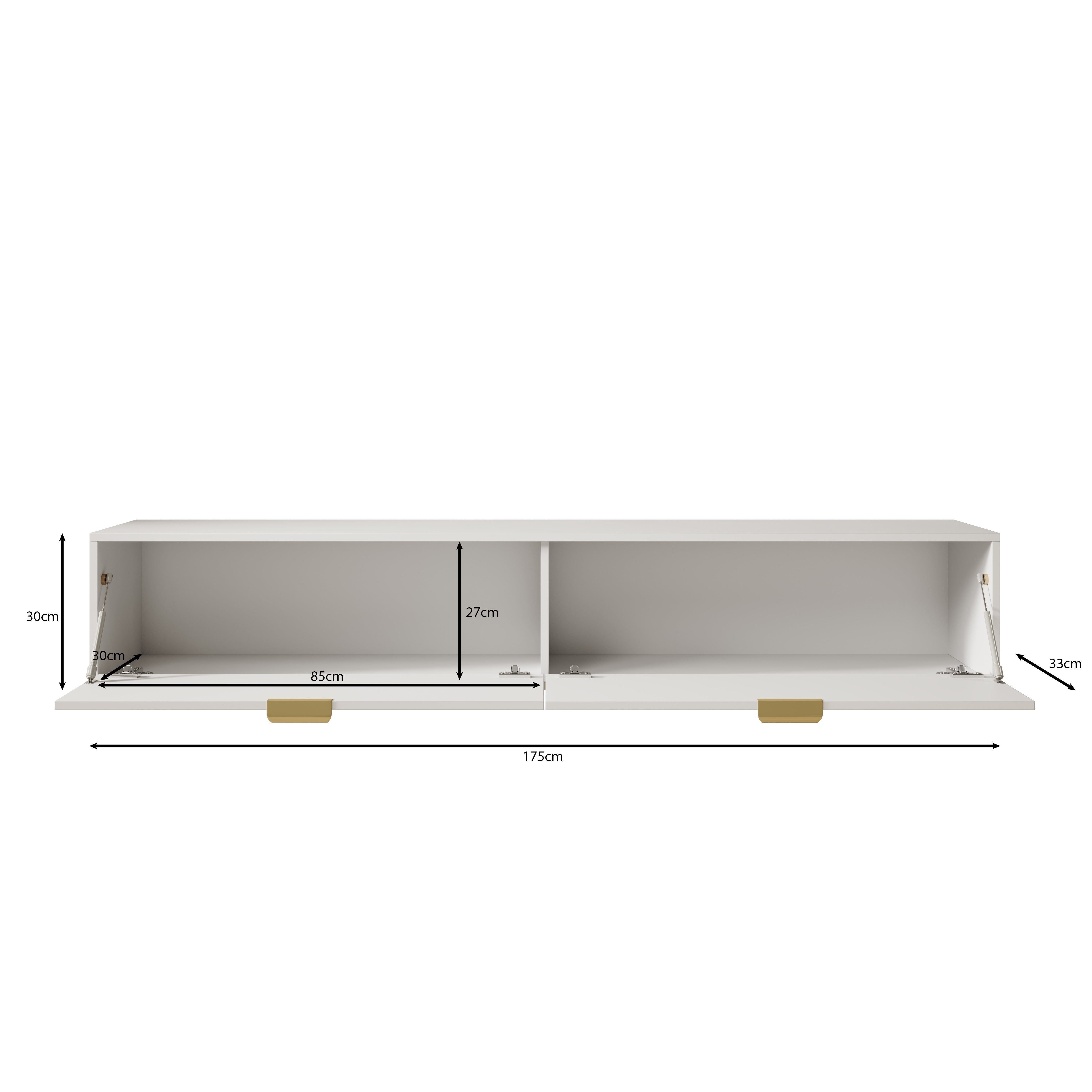 Silas - TV-Meubel - Beige - 175x33x35 cm