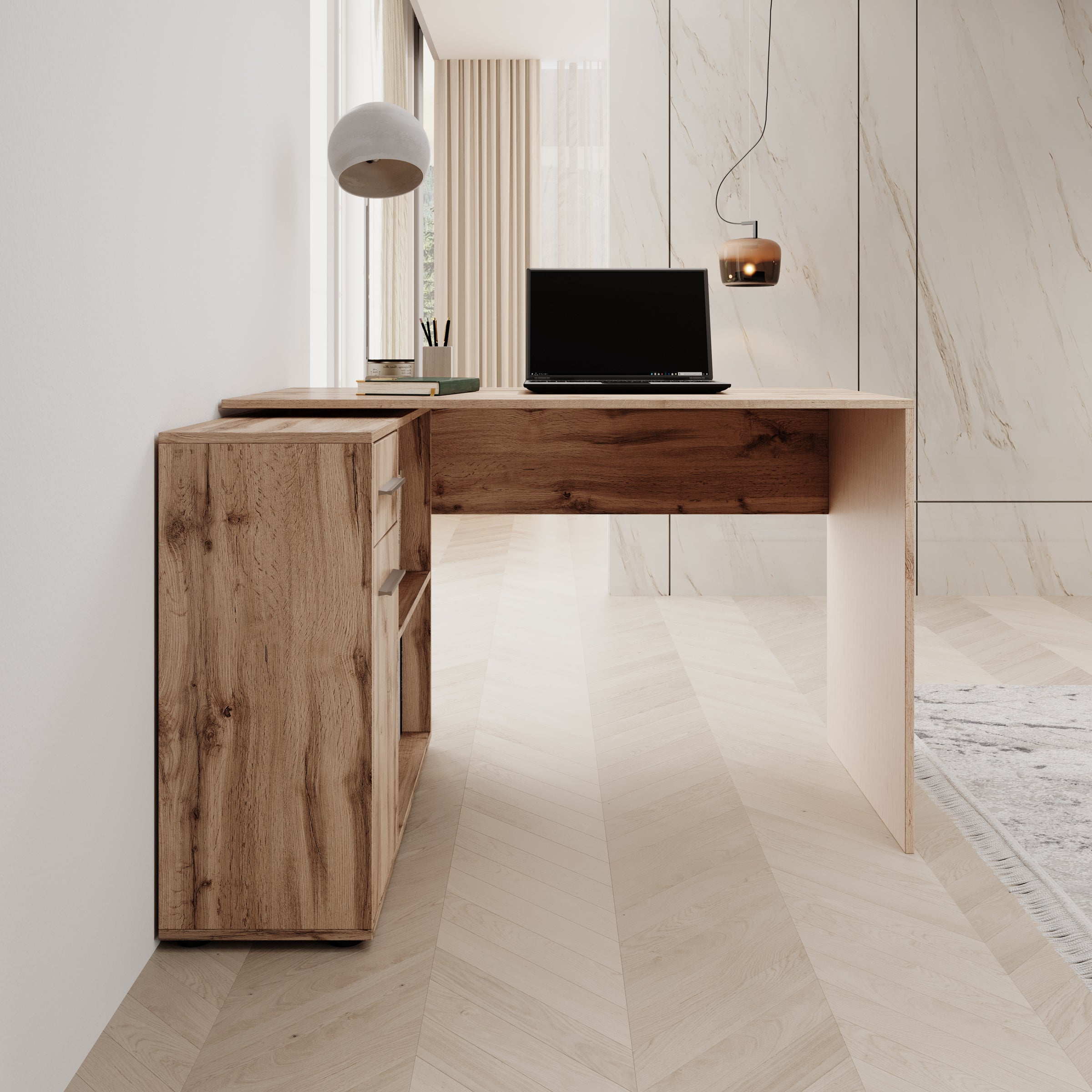 Silky - Bureau - Eiken - 92x120x75 cm