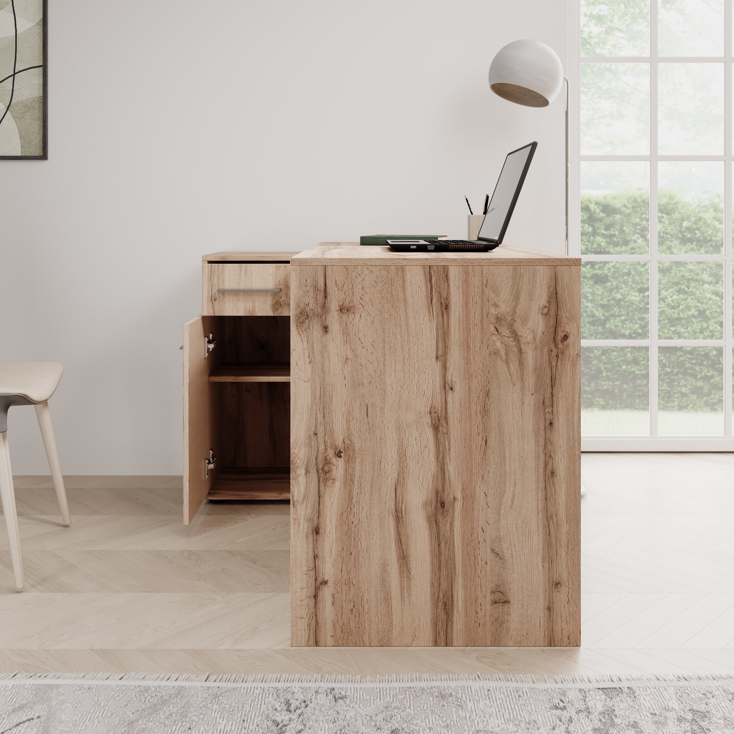 Silky - Bureau - Eiken - 92x120x75 cm