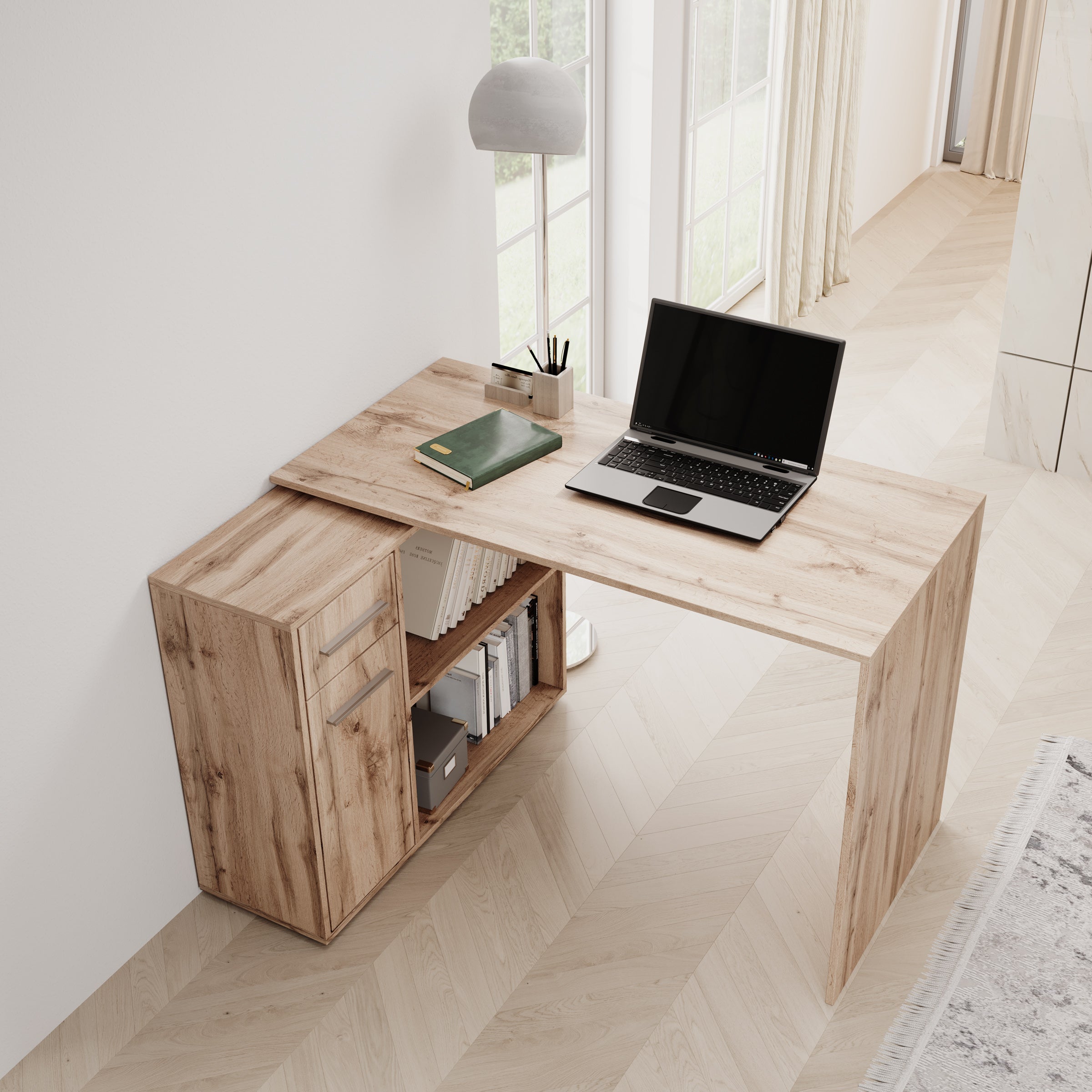 Silky - Bureau - Eiken - 92x120x75 cm