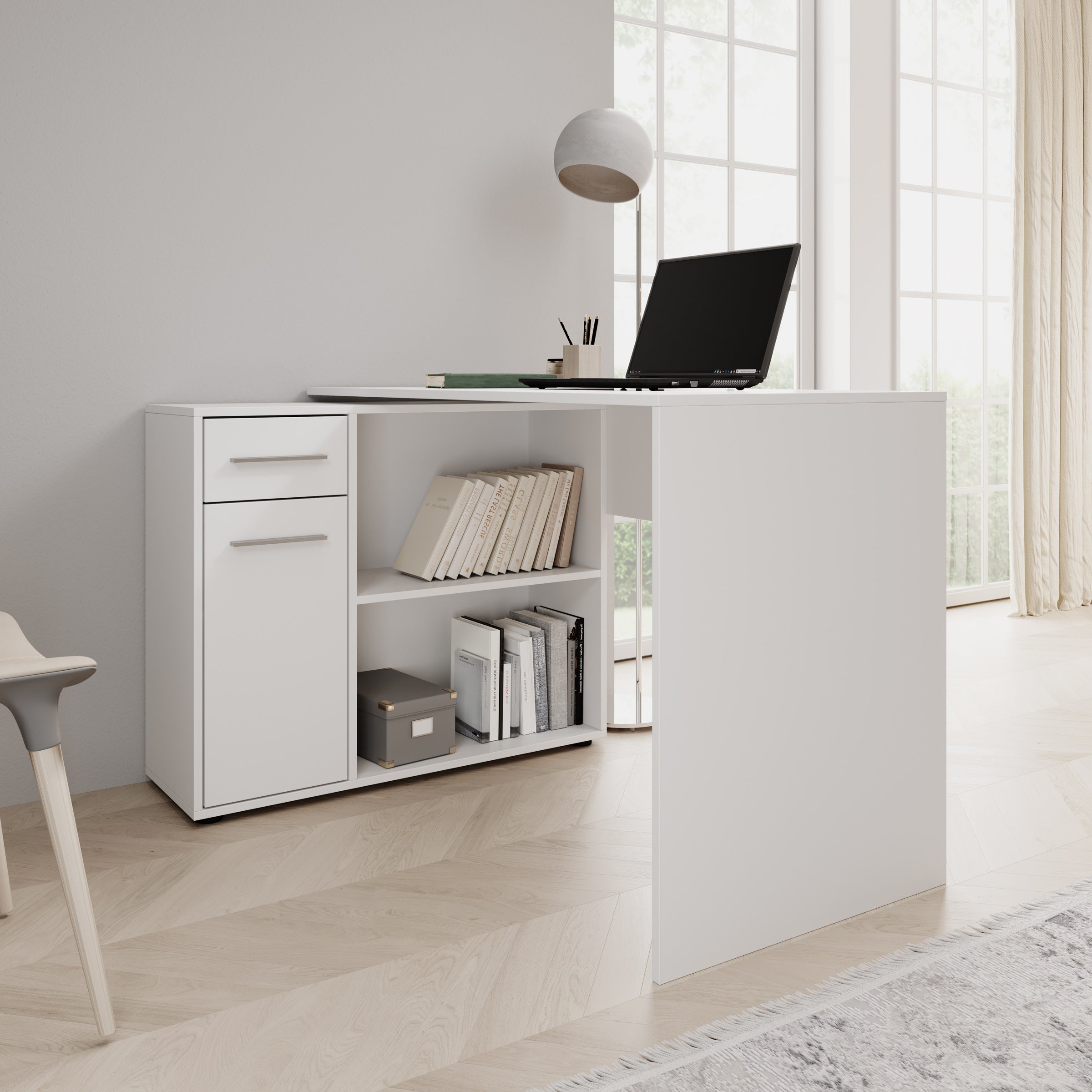 Silky - Bureau - Wit - 92x120x75 cm