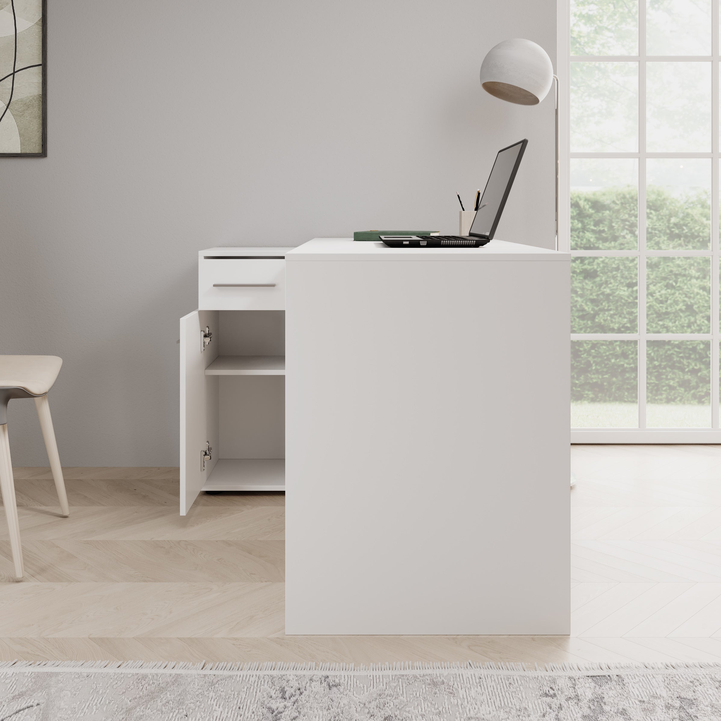 Silky - Bureau - Wit - 92x120x75 cm