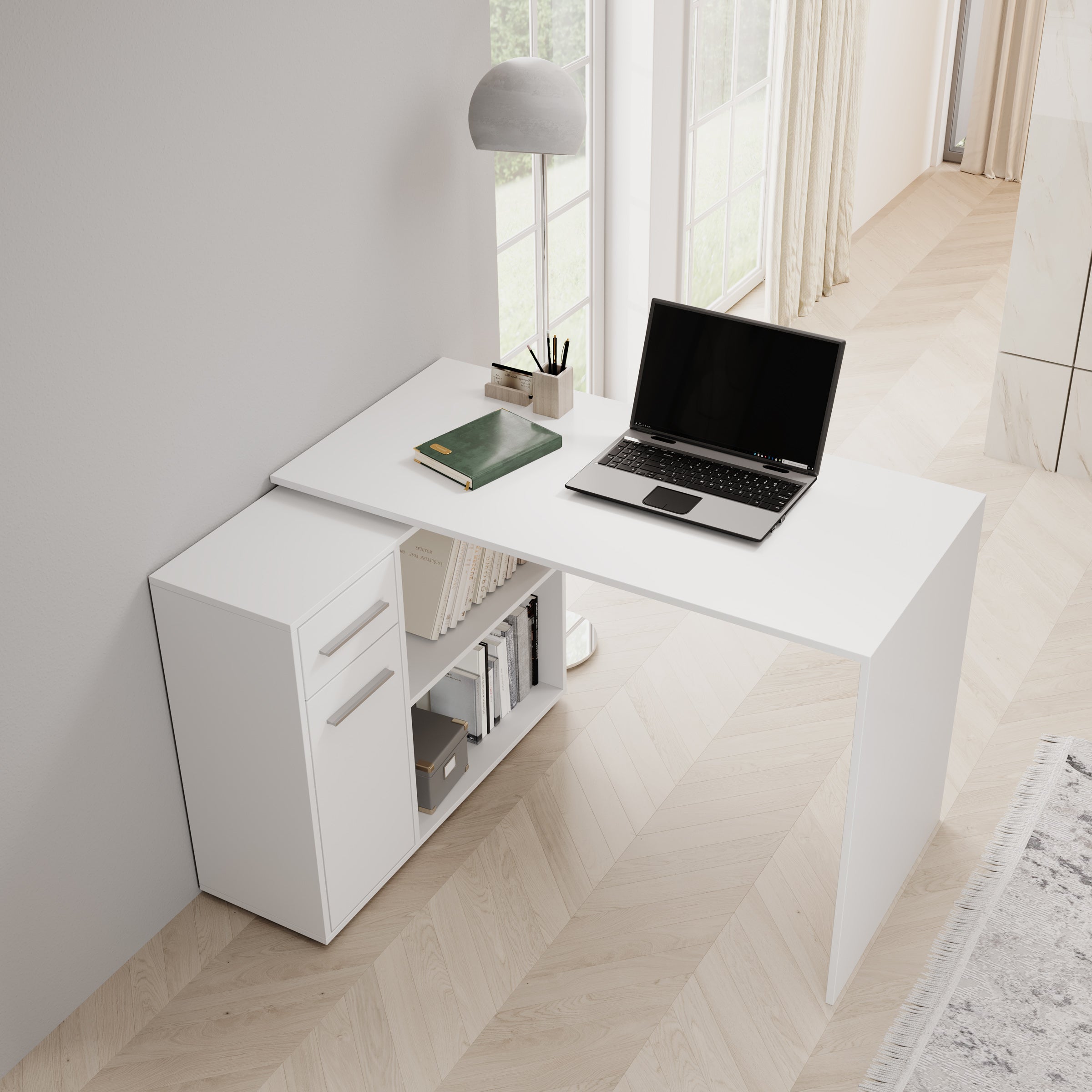 Silky - Bureau - Wit - 92x120x75 cm