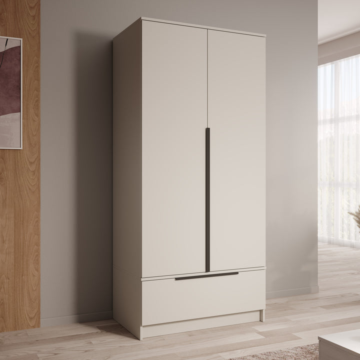 Skyer - Kledingkast 2-deurs - Beige - 90x51x193 cm