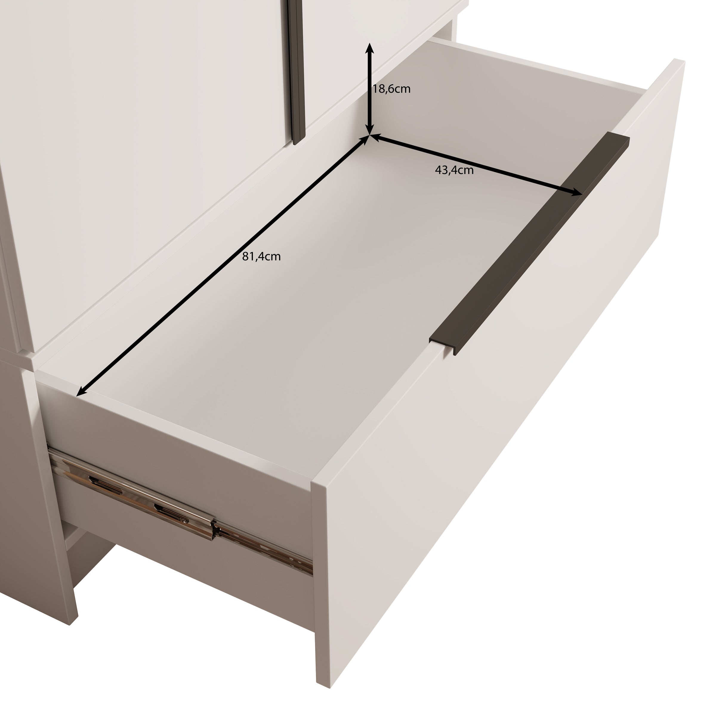Skyer - Kledingkast 2-deurs - Beige - 90x51x193 cm