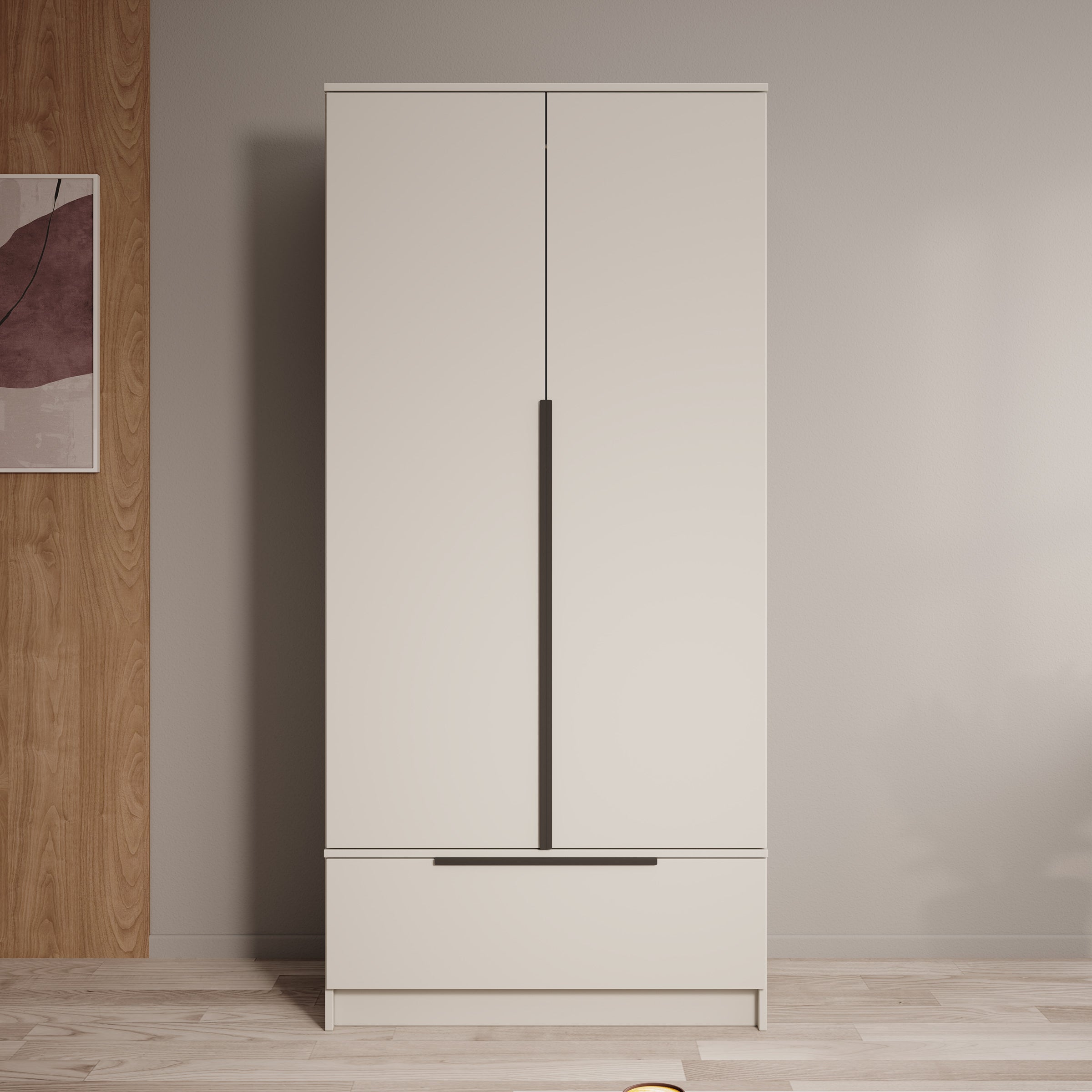 Skyer - Kledingkast 2-deurs - Beige - 90x51x193 cm