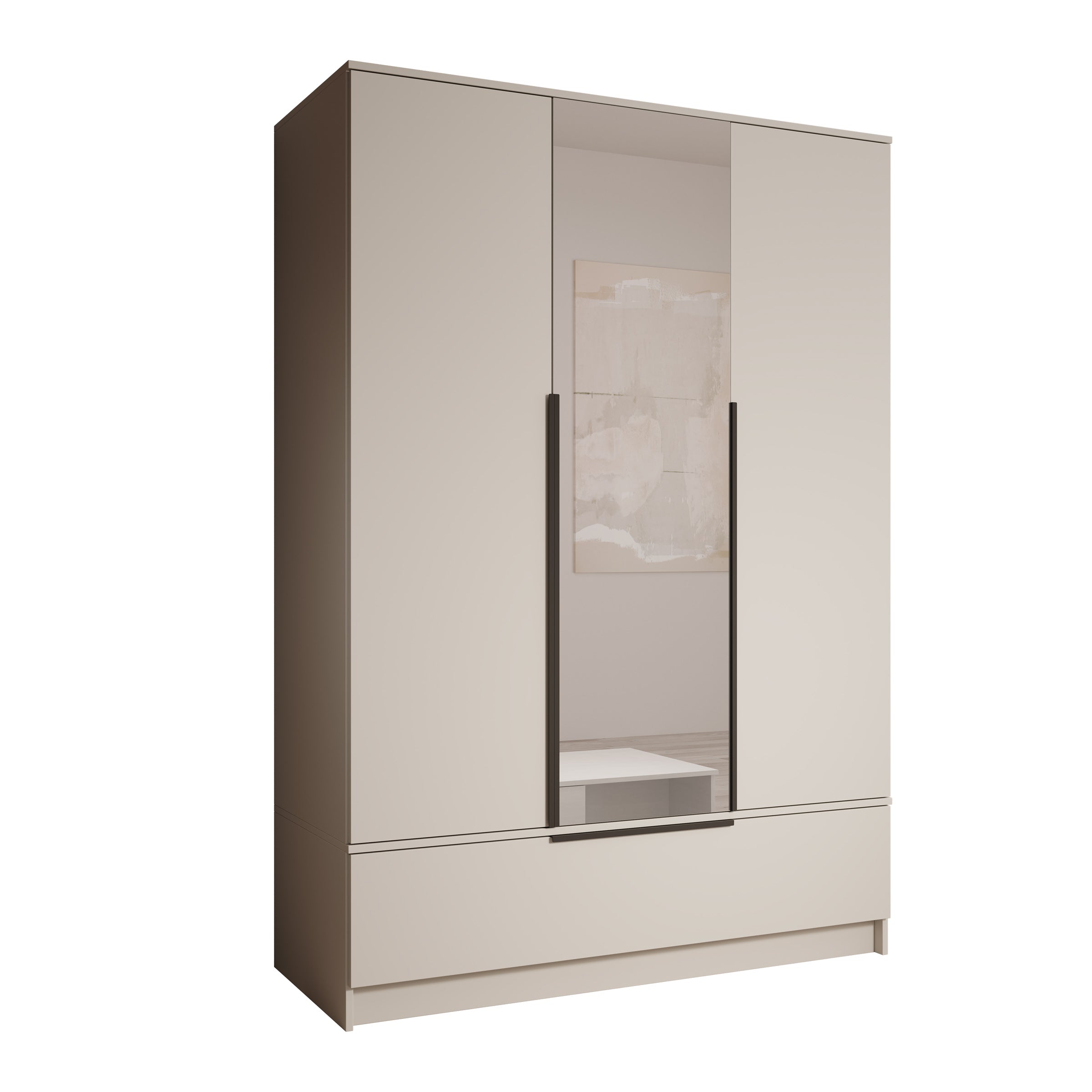 Skyer - Kledingkast 3-deurs - Beige - 135x51x193 cm