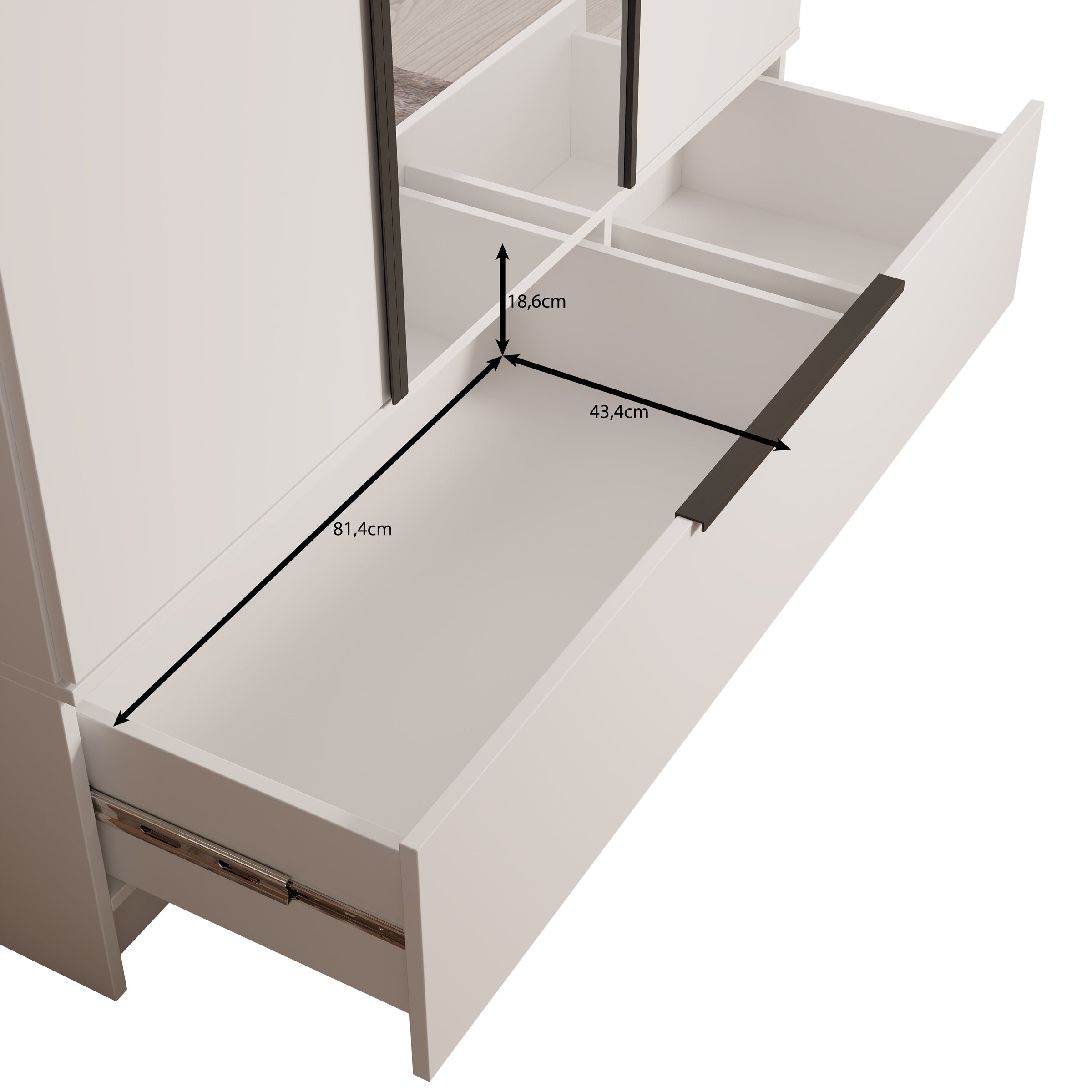 Skyer - Kledingkast 3-deurs - Beige - 135x51x193 cm