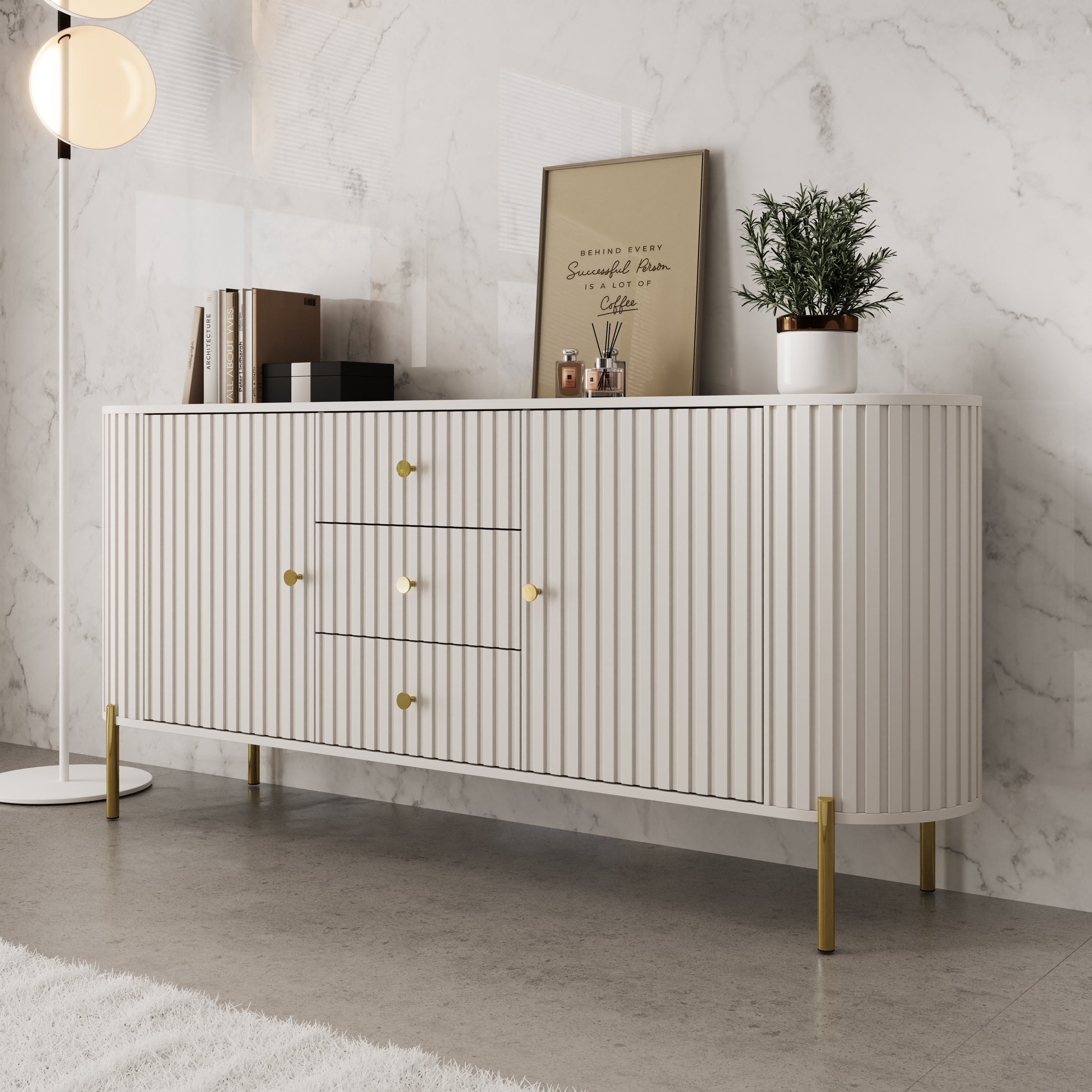 Sorenna - Dressoir - Beige - 178x40x79 cm