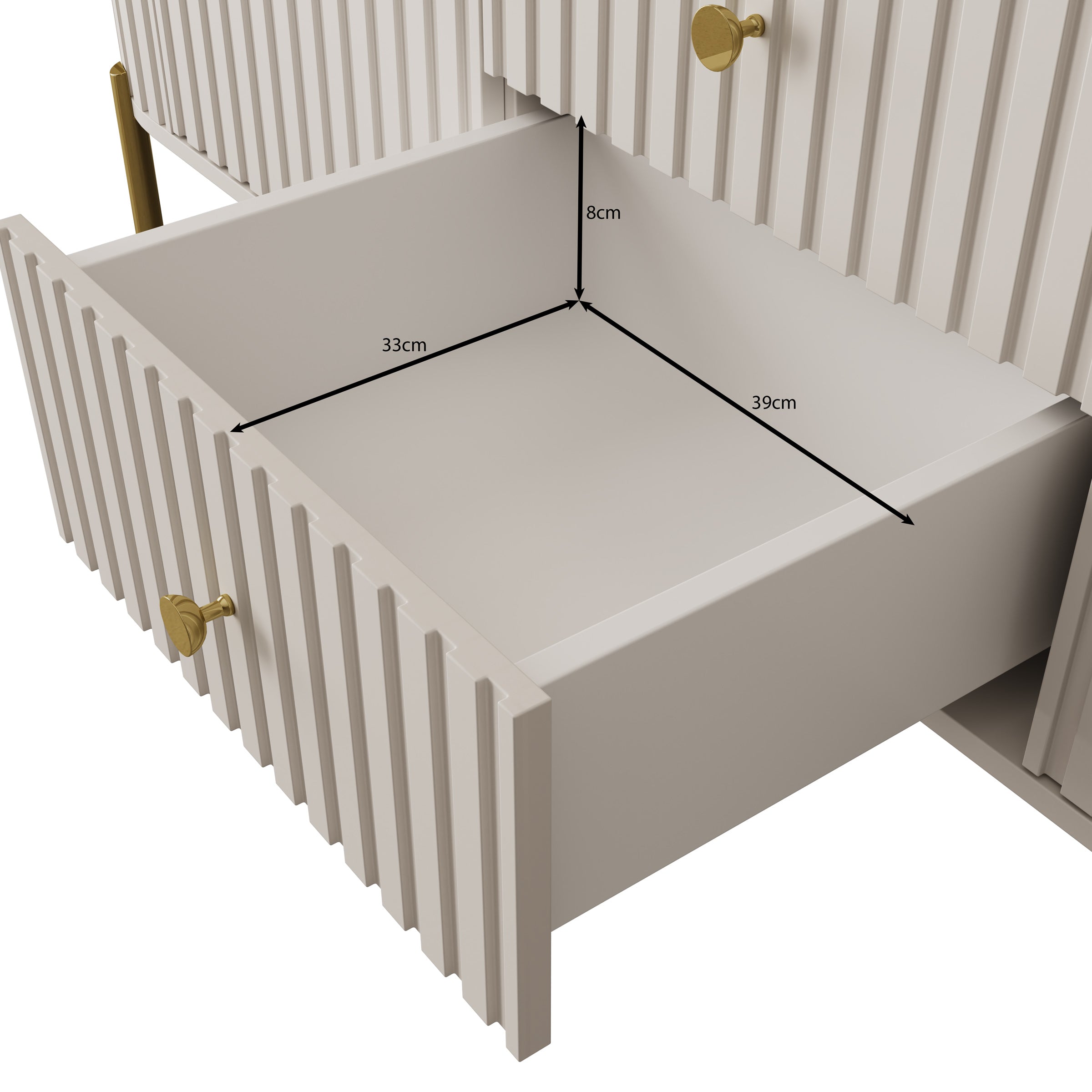 Sorenna - Dressoir - Beige - 178x40x79 cm