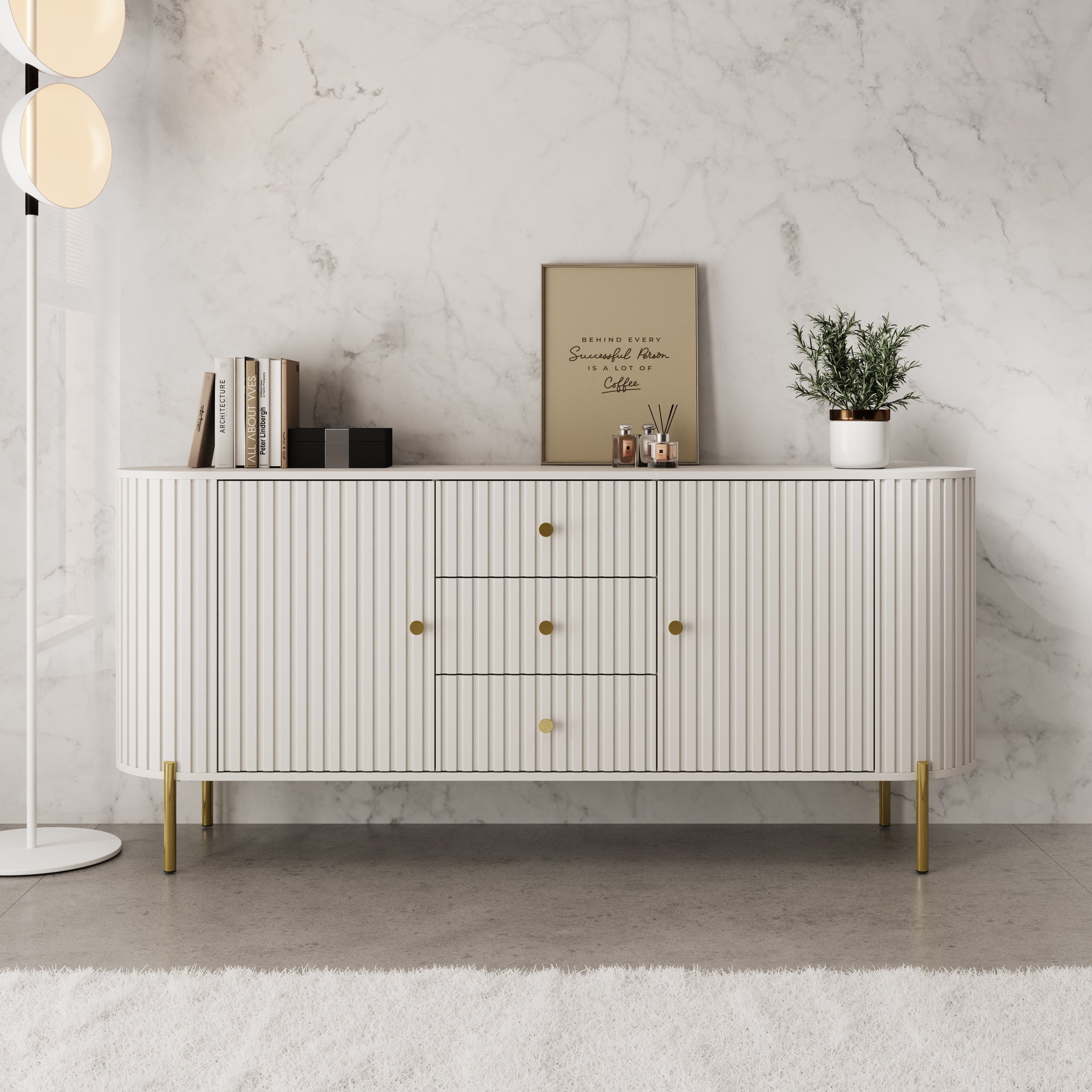 Sorenna - Dressoir - Beige - 178x40x79 cm