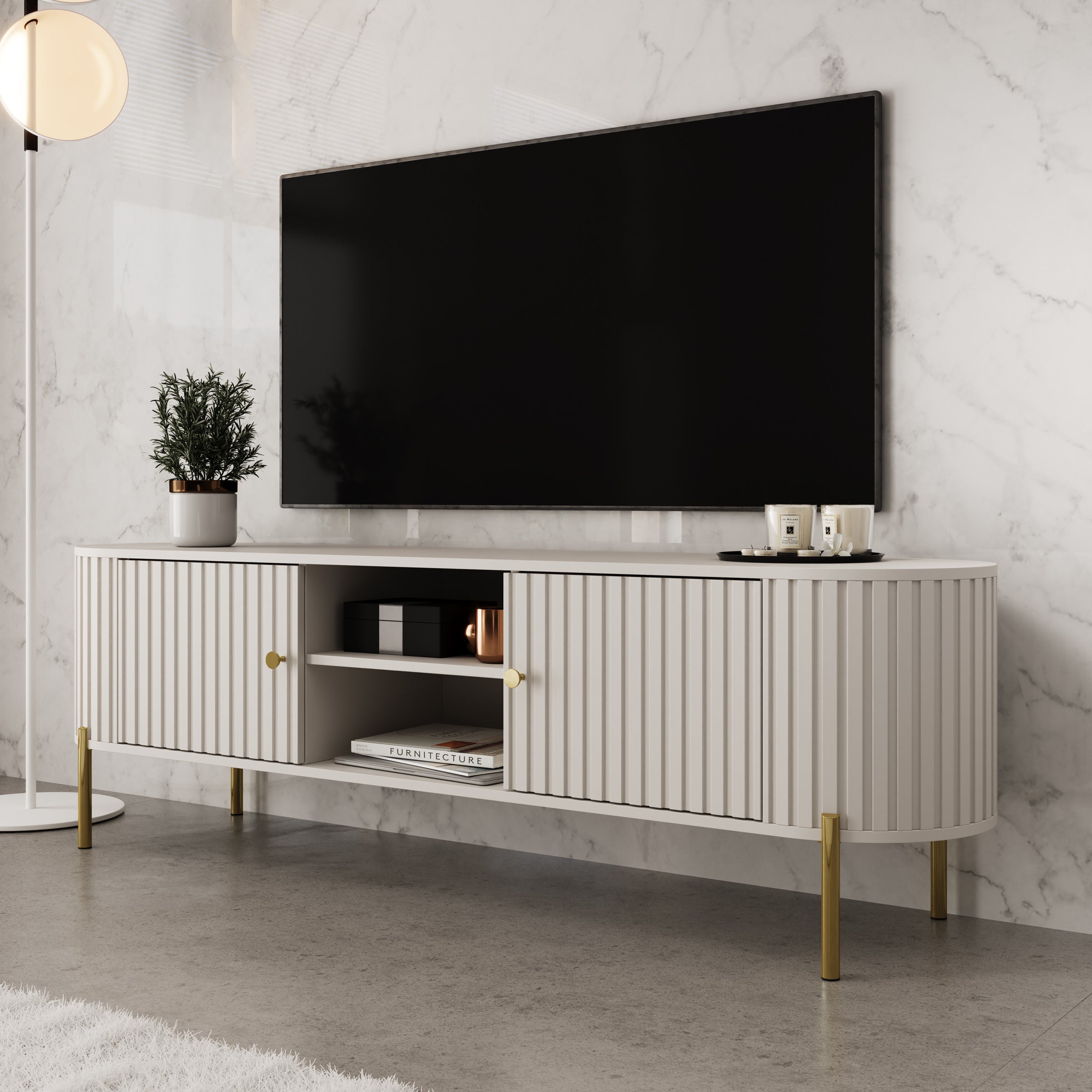 Sorenna - TV-Meubel - Beige - 175x43x54 cm