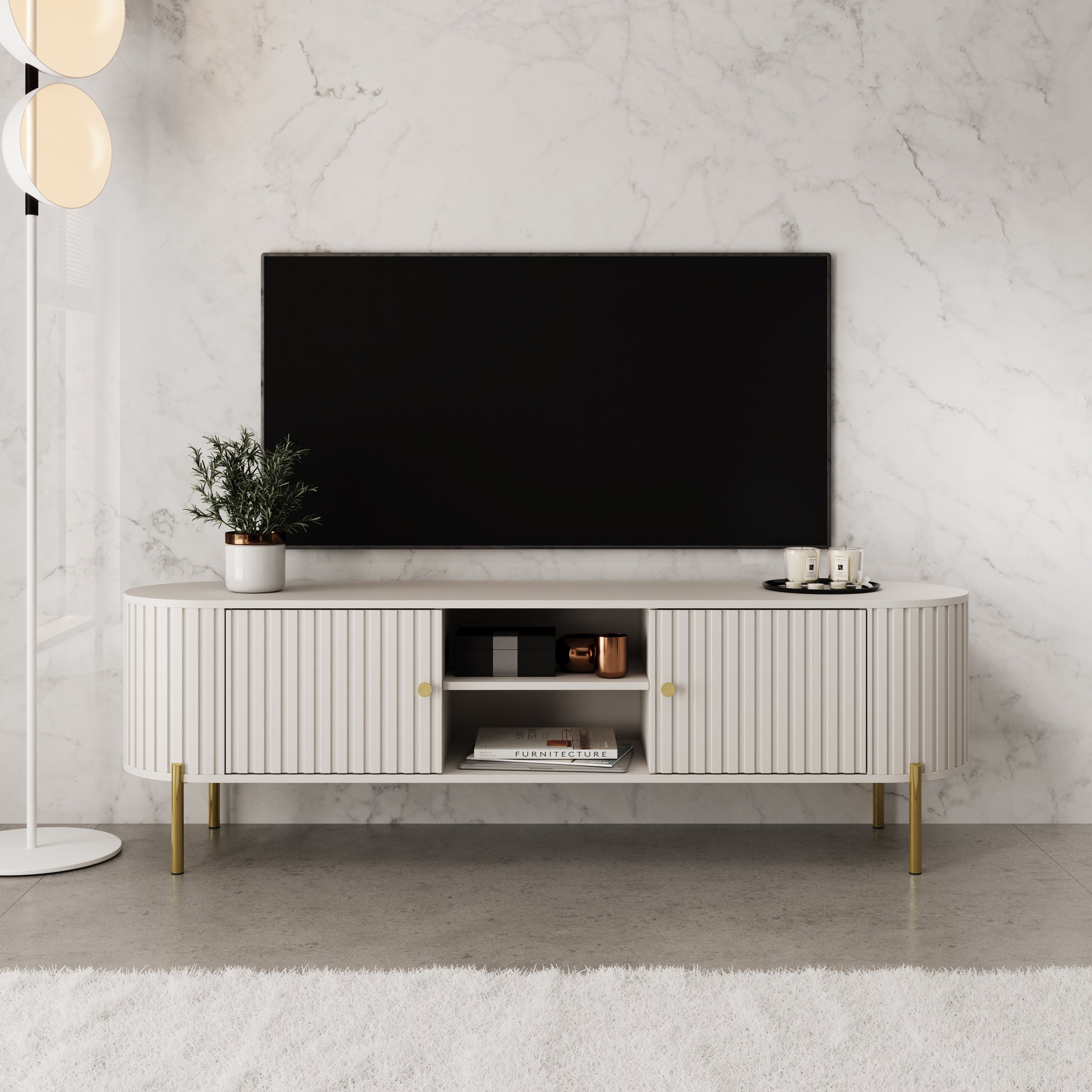 Sorenna - TV-Meubel - Beige - 175x43x54 cm