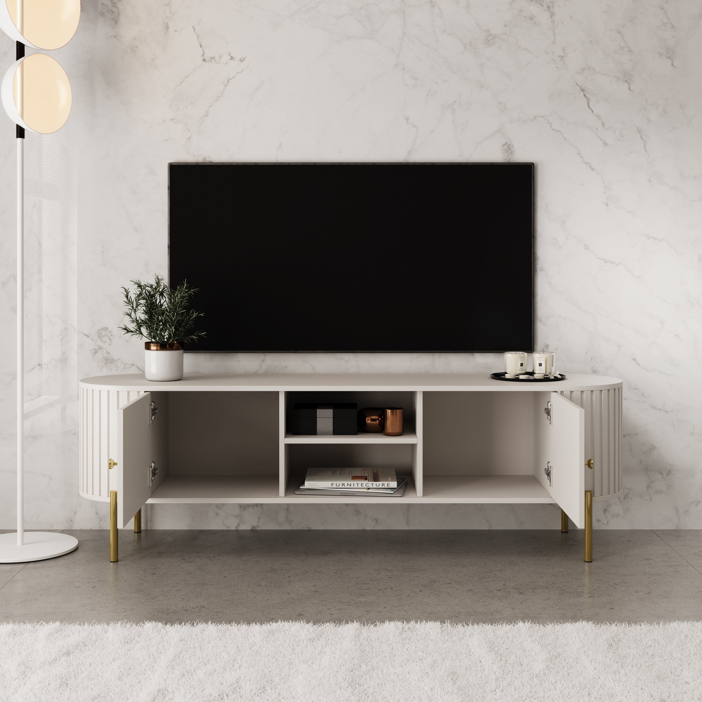 Sorenna - TV-Meubel - Beige - 175x43x54 cm