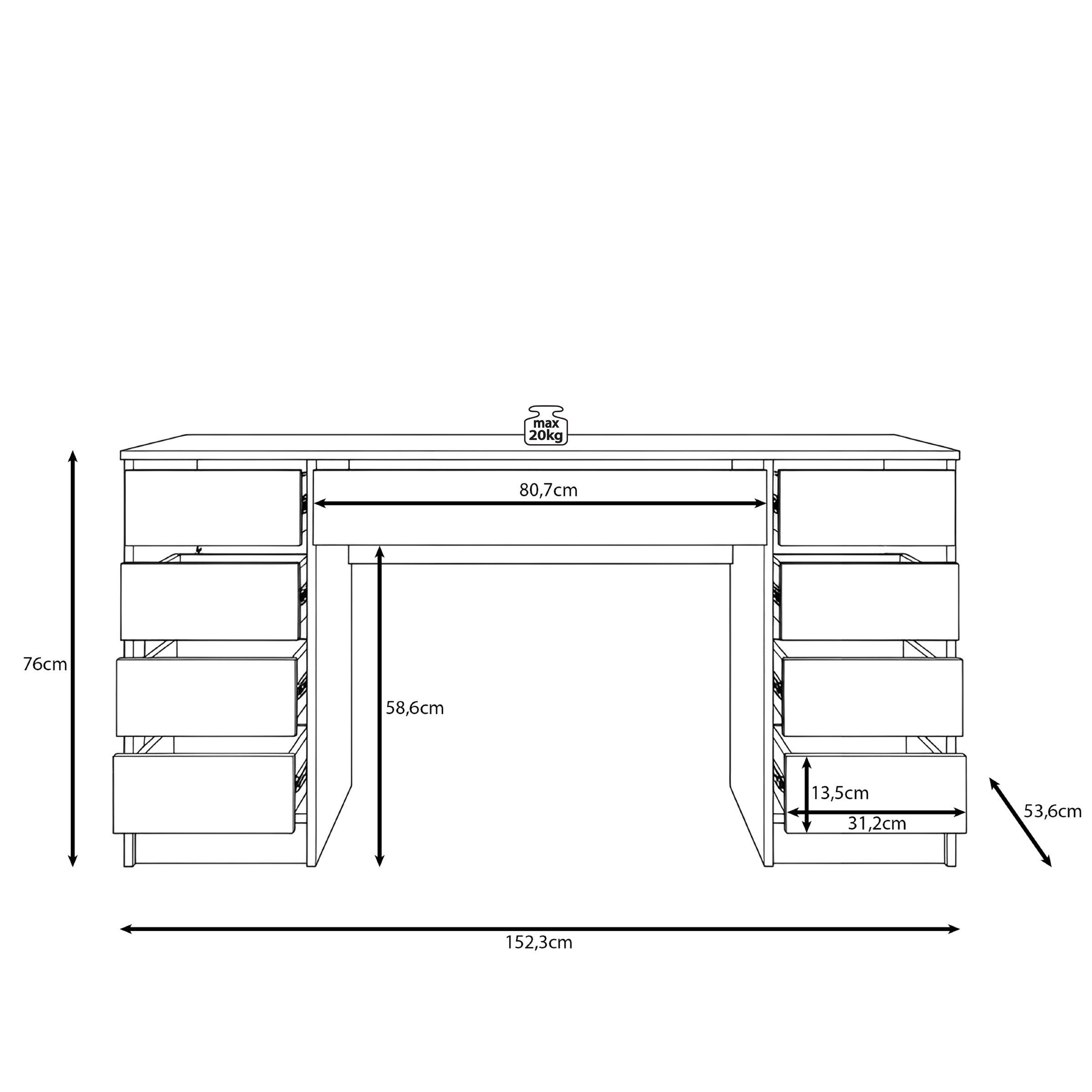 Sorobon - Kaptafel - Beige - 152x54x76 cm