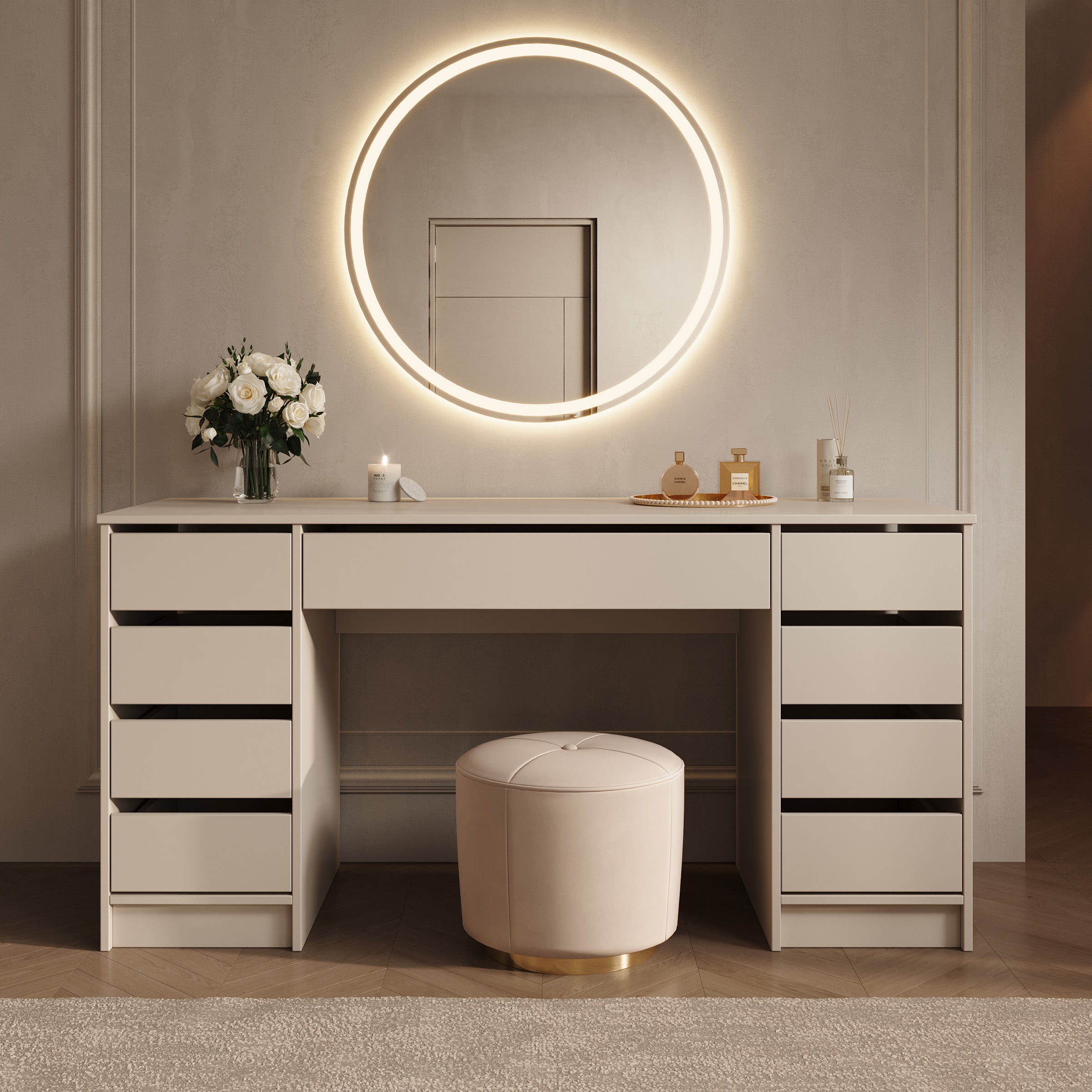 Sorobon - Kaptafel - Beige - 152x54x76 cm