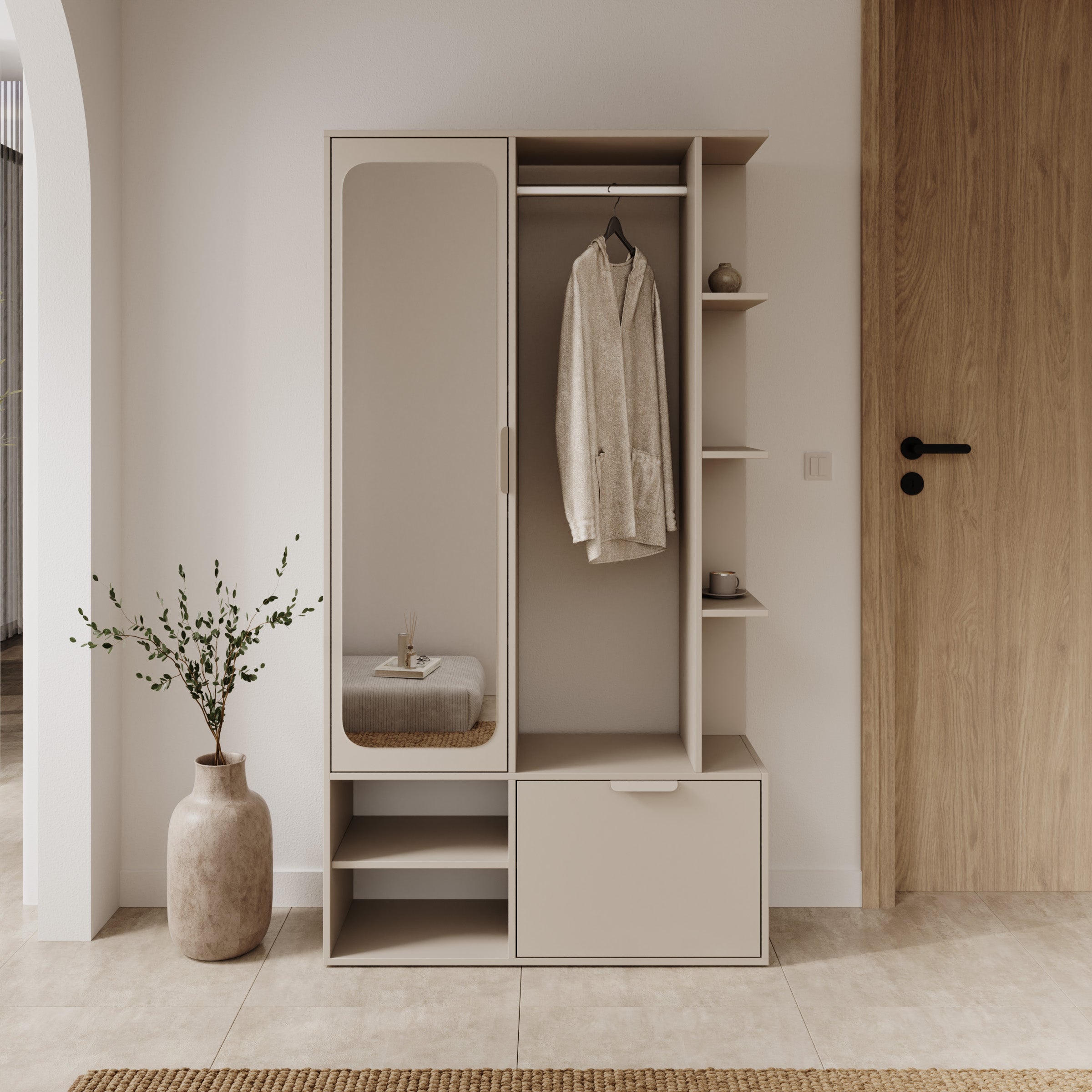 Soto - Halkast - Beige - 100x33x189 cm