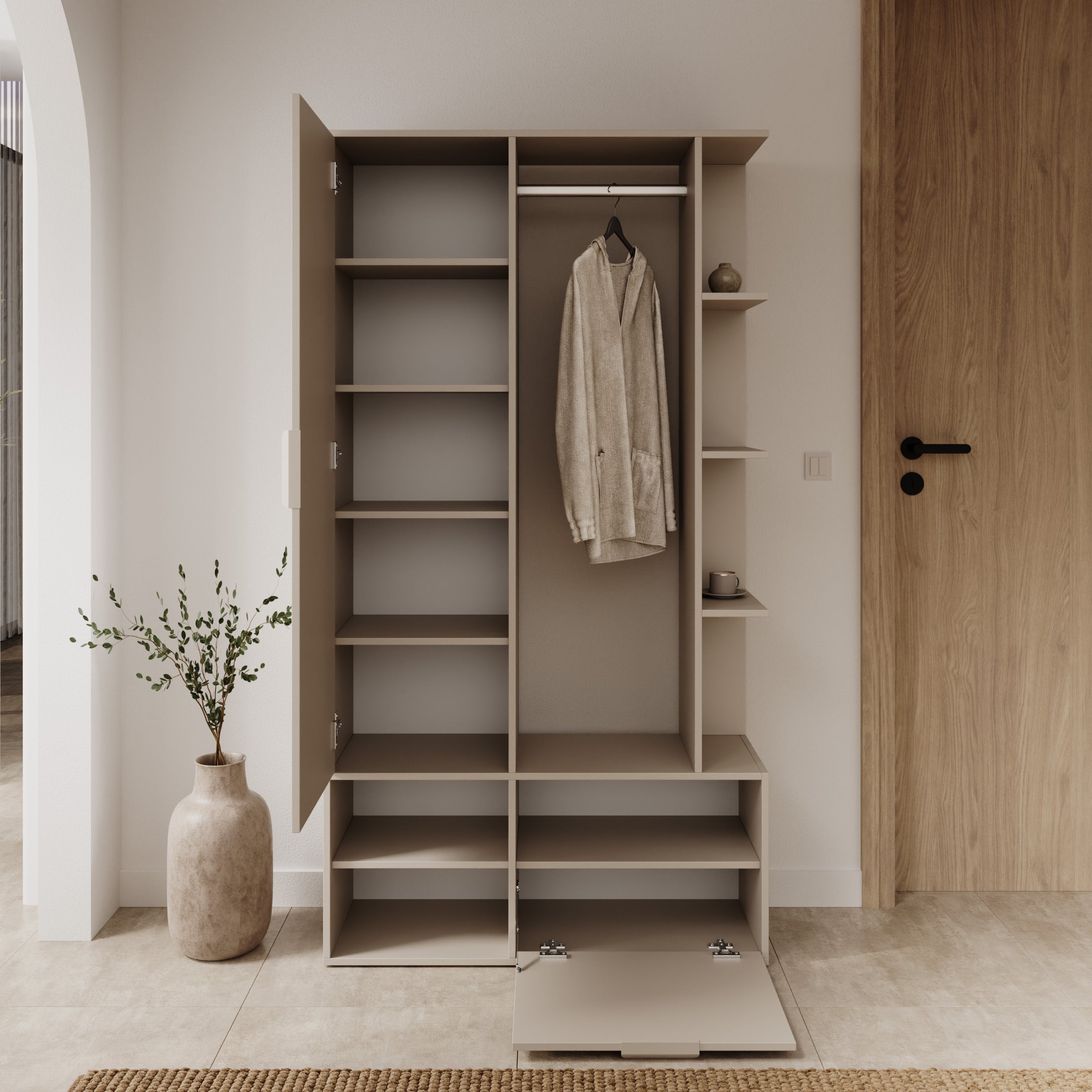 Soto - Halkast - Beige - 100x33x189 cm
