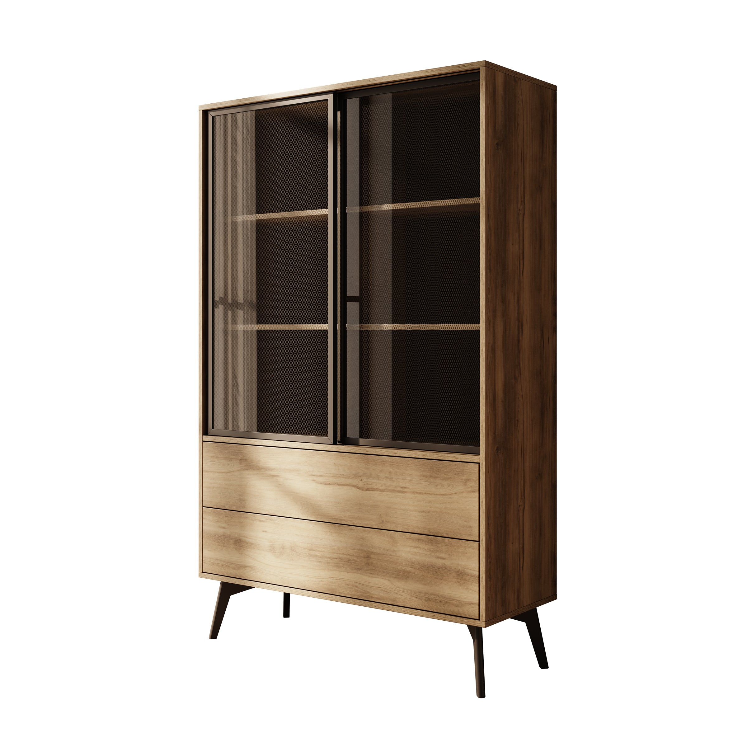 Spa - Vitrinekast - Eiken - 100x39x165 cm