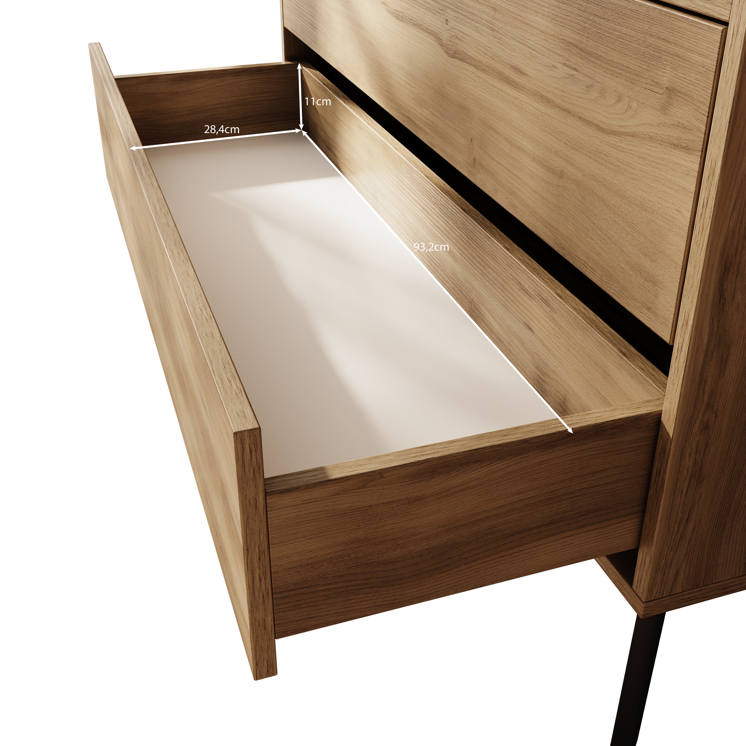 Spa - Vitrinekast - Eiken - 100x39x165 cm