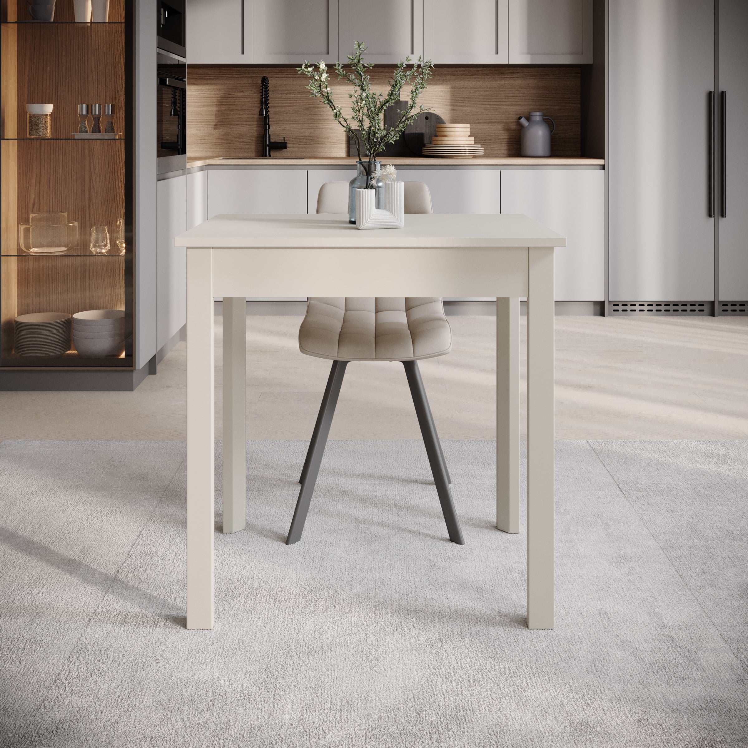 Steve - Eetkamertafel - Beige - 75x55x77 cm