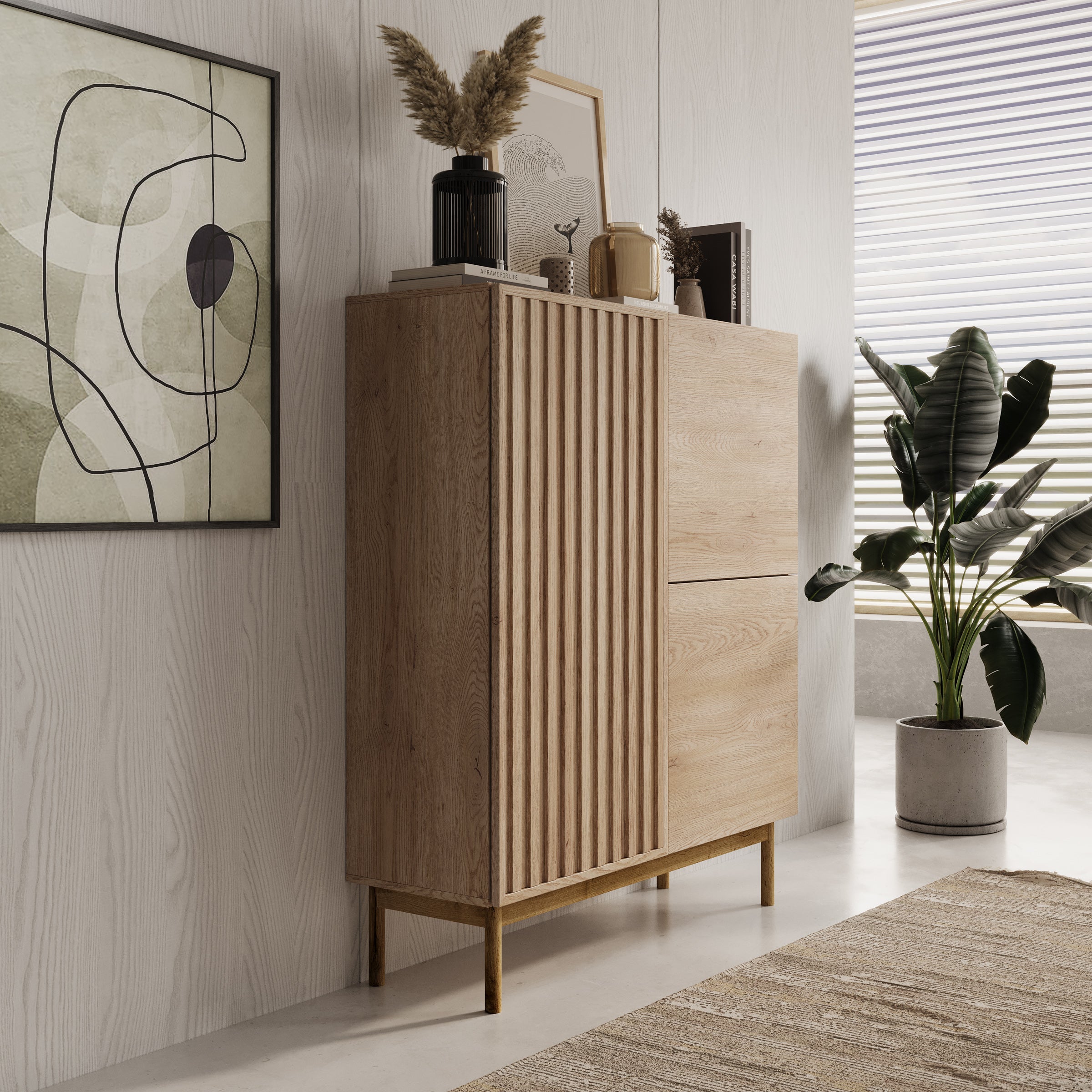 Storm - Dressoir - Eiken - 106x37x130 cm