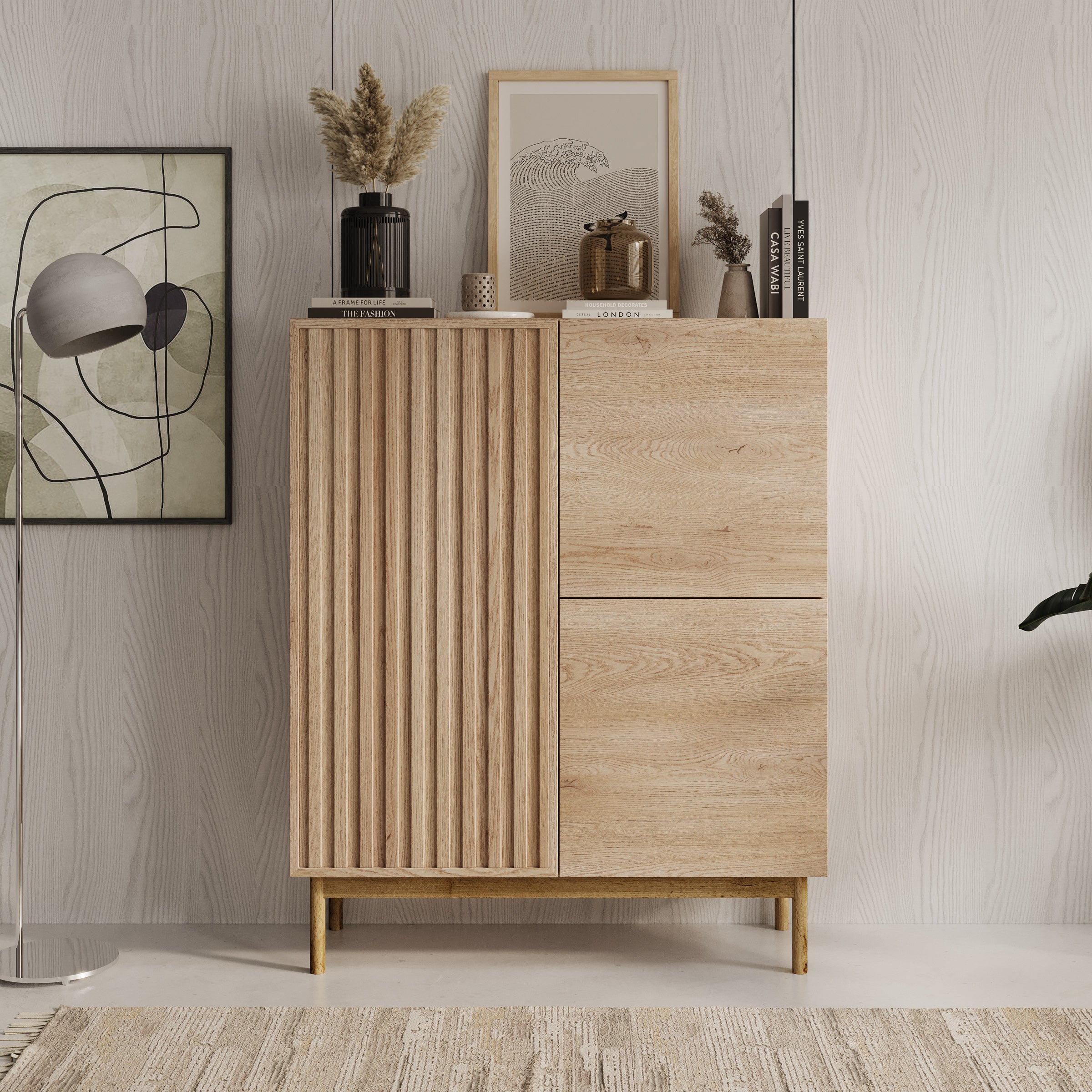 Storm - Dressoir - Eiken - 106x37x130 cm