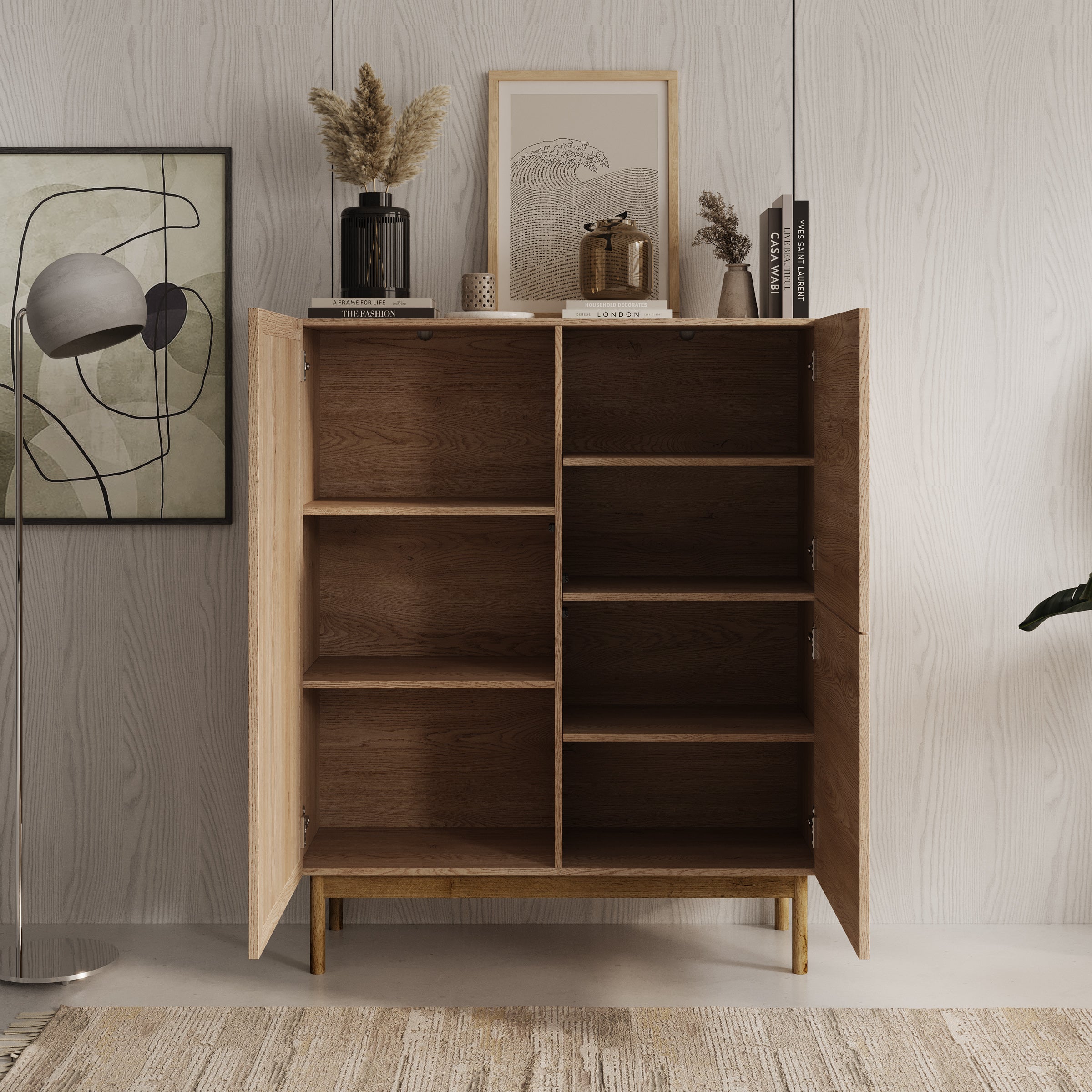 Storm - Dressoir - Eiken - 106x37x130 cm