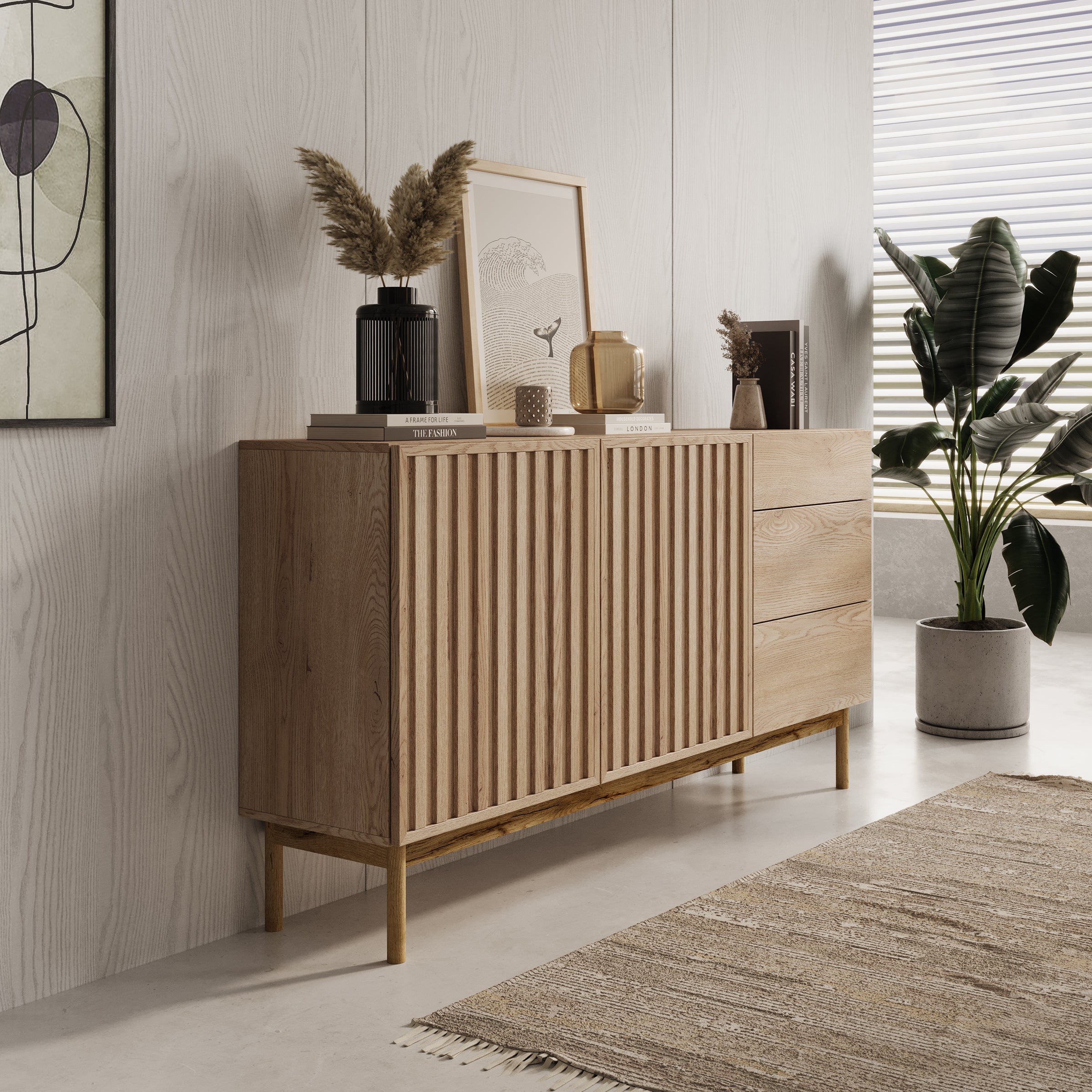 Storm - Dressoir - Eiken - 159x37x84 cm