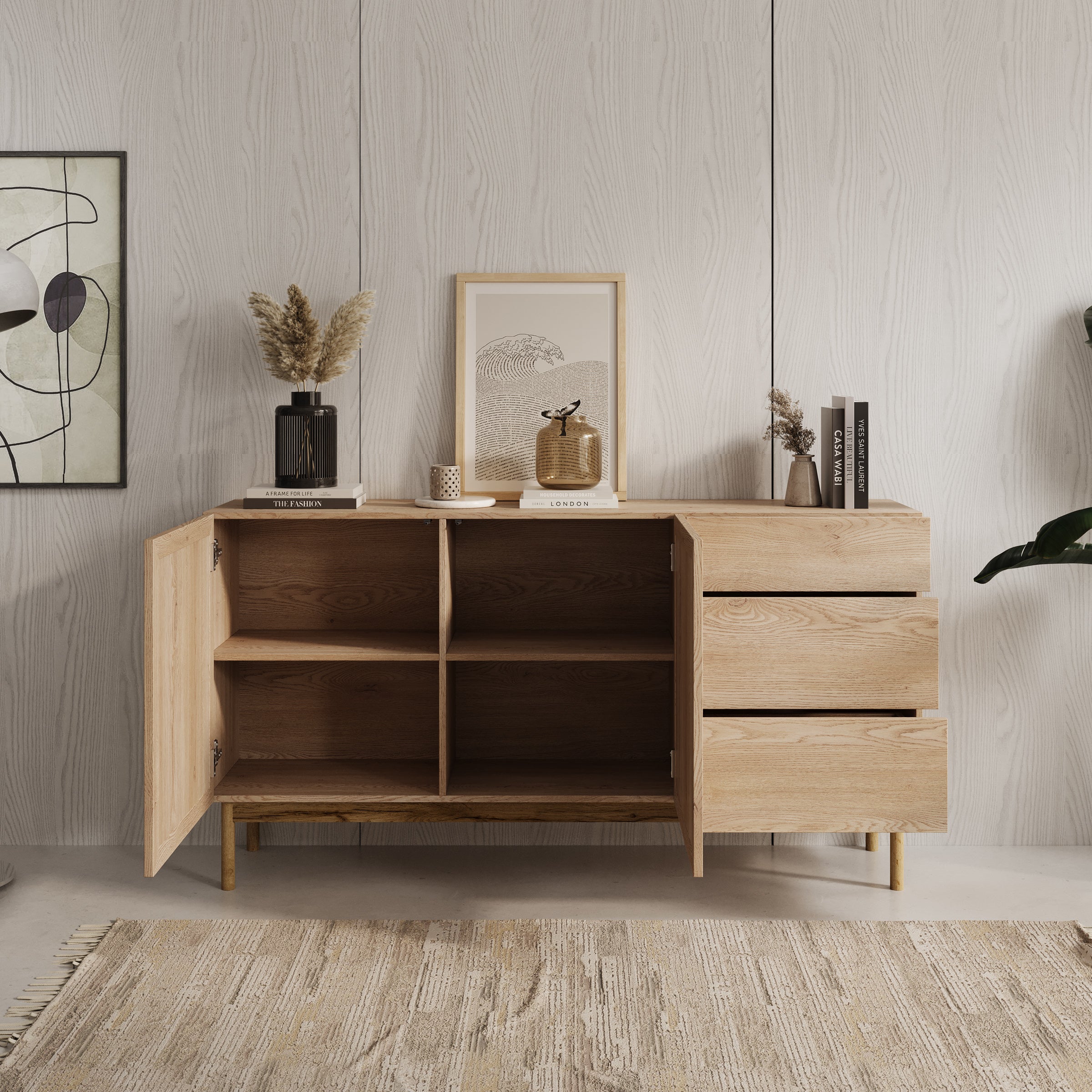 Storm - Dressoir - Eiken - 159x37x84 cm