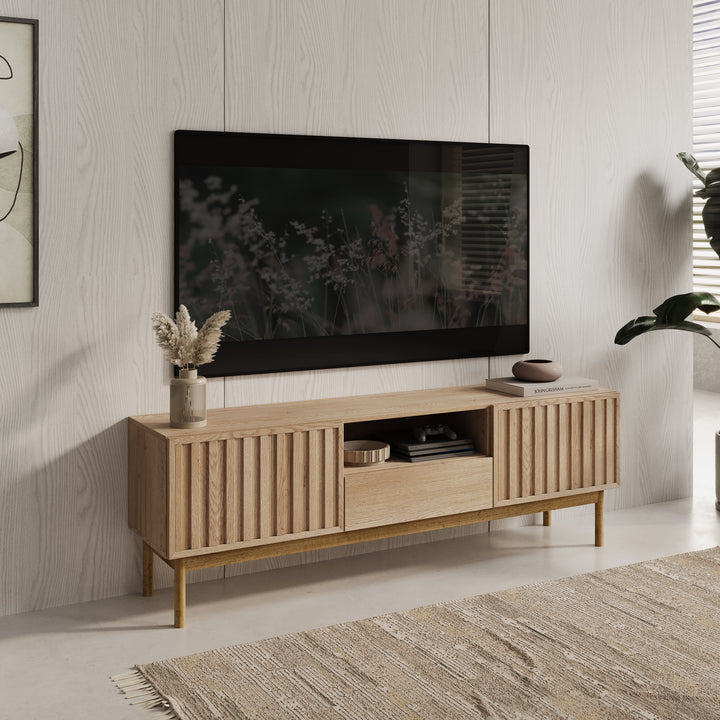 Storm - TV-Meubel met 2 deuren - Eiken - 159x37x53 cm