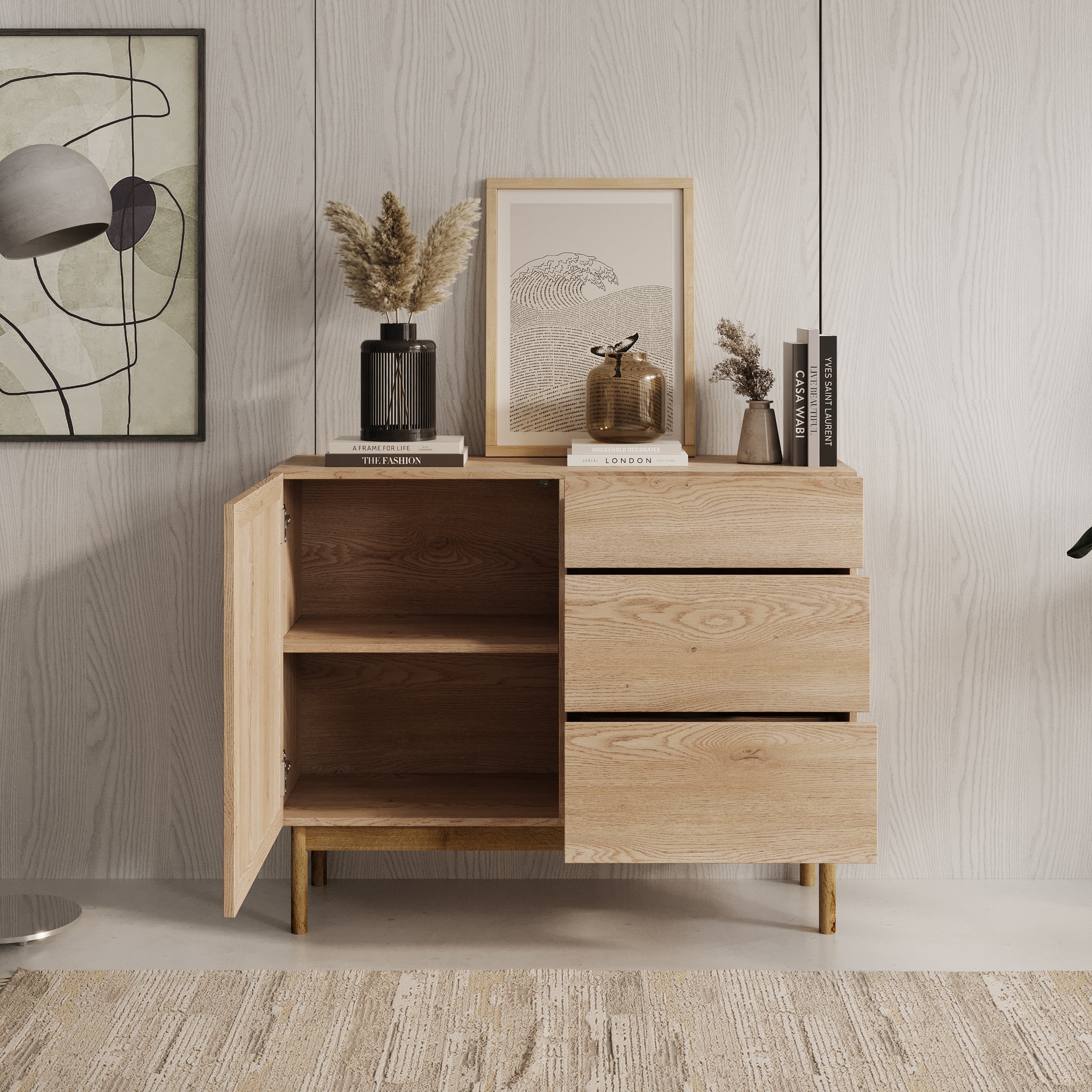 Storm 2 - Dressoir - Eiken - 106x37x84 cm