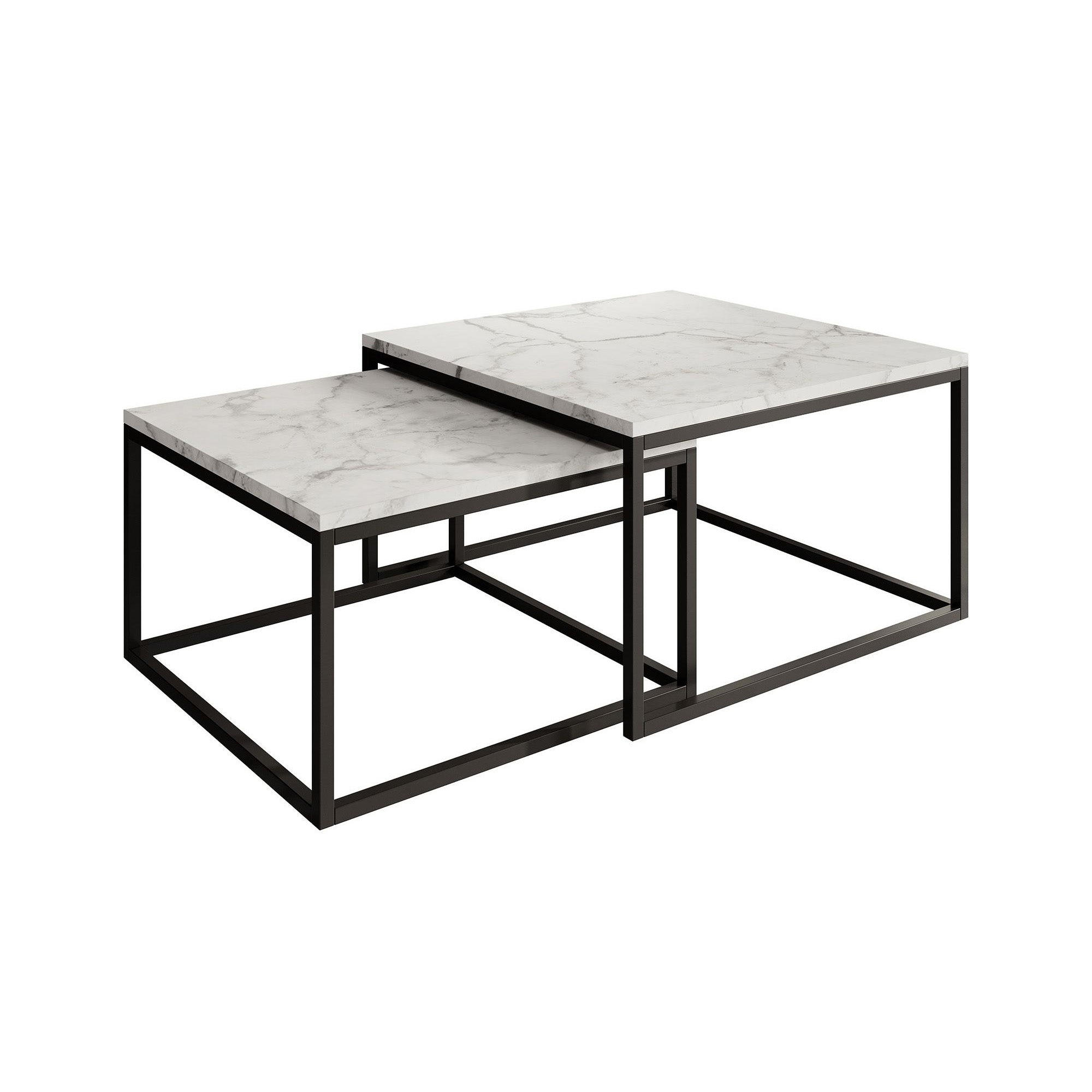 Styler - Salontafel set van 2 - Wit marmerlook