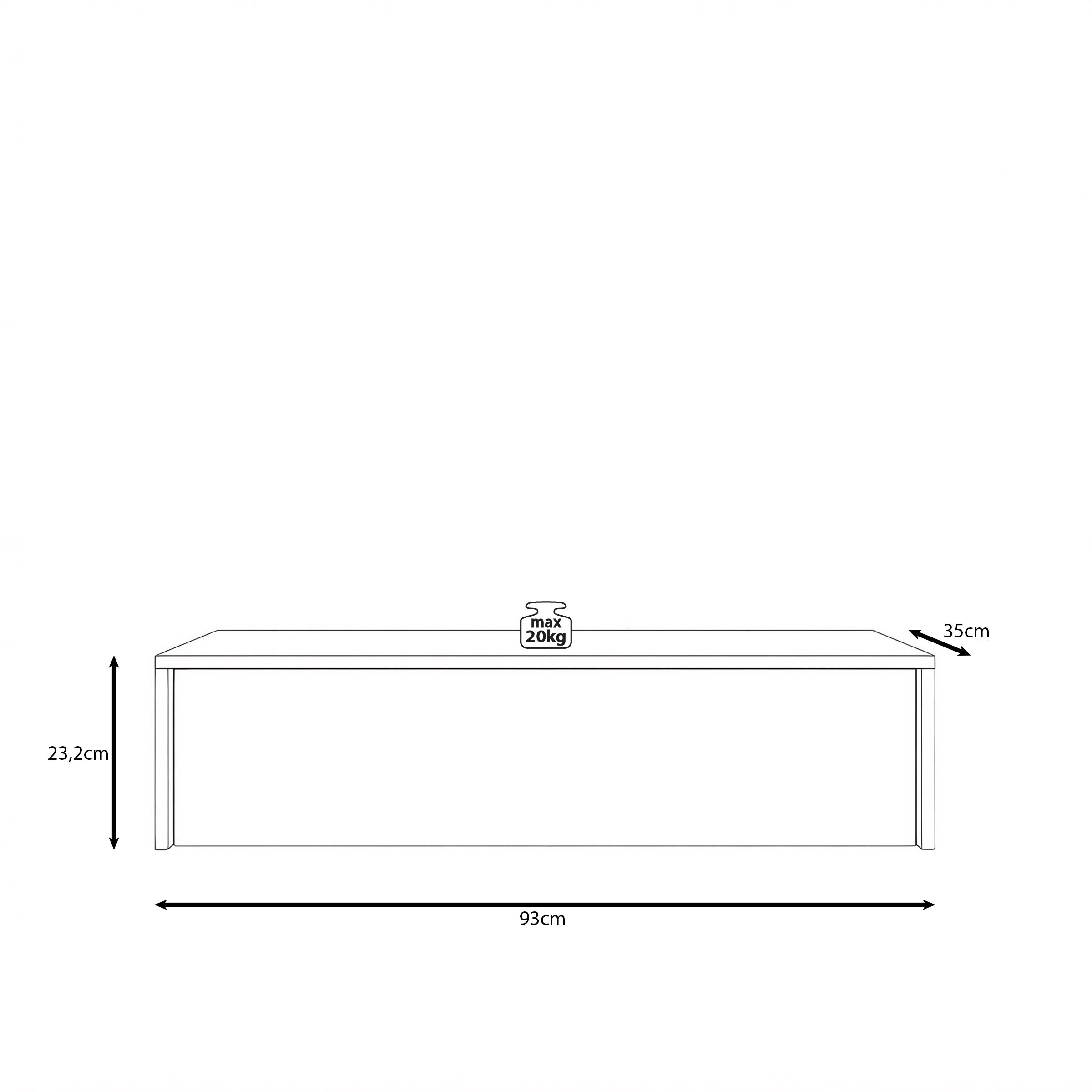 Summit - Kaptafel - Beige - 93x35x23 cm