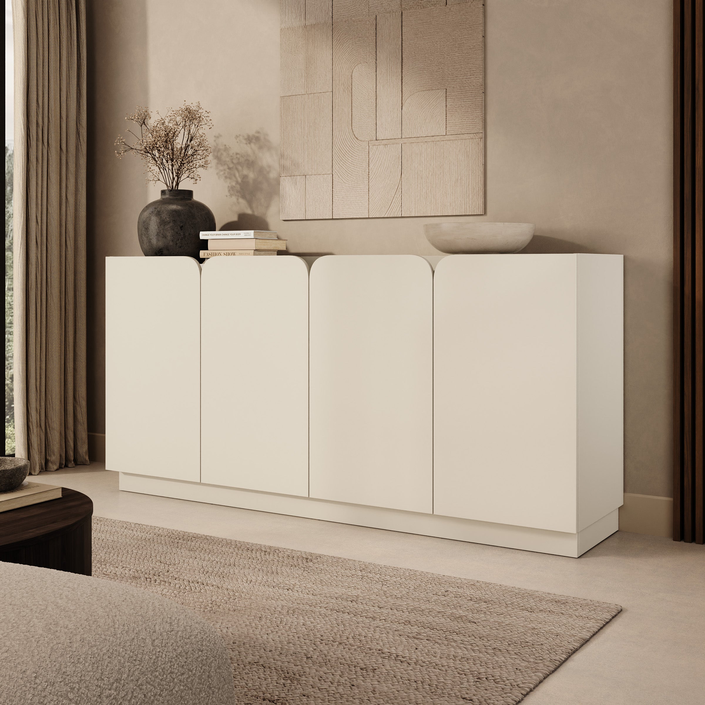 Sunday - Dressoir - Beige - 180x40x86 cm