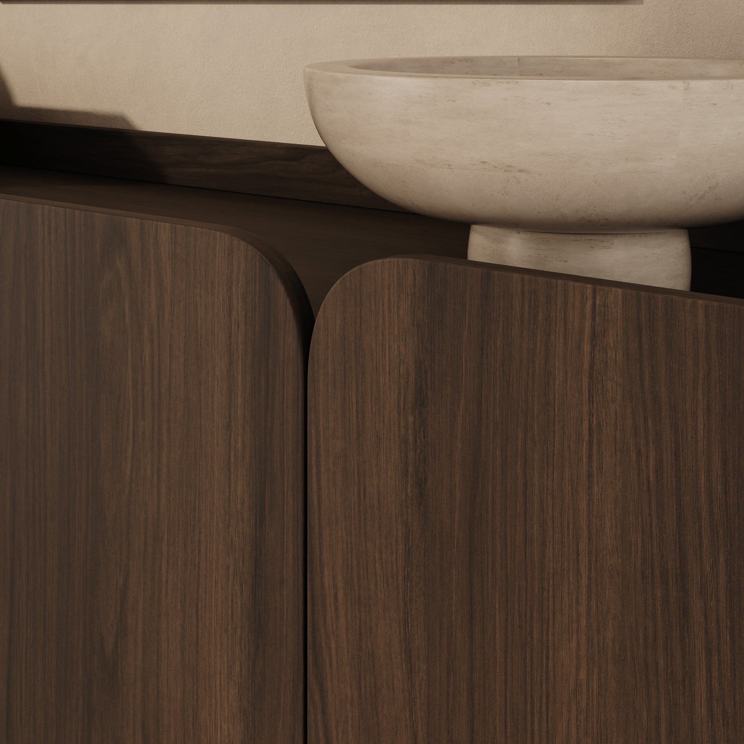 Sunday - Dressoir - Walnootpatroon - 180x40x86 cm