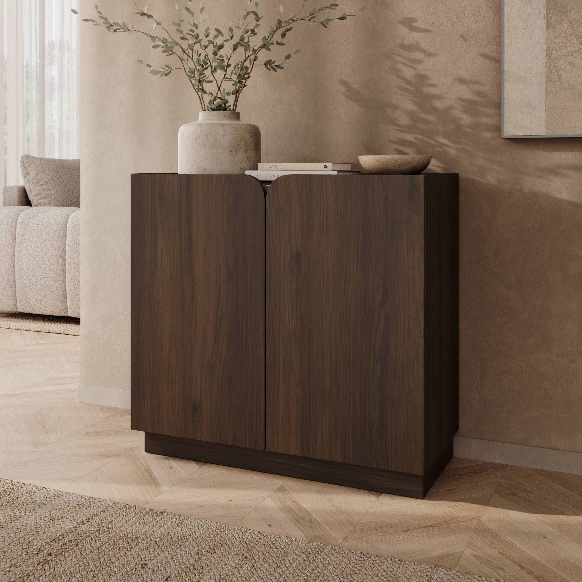 Sunday - Dressoir - Walnootpatroon - 90x40x86 cm