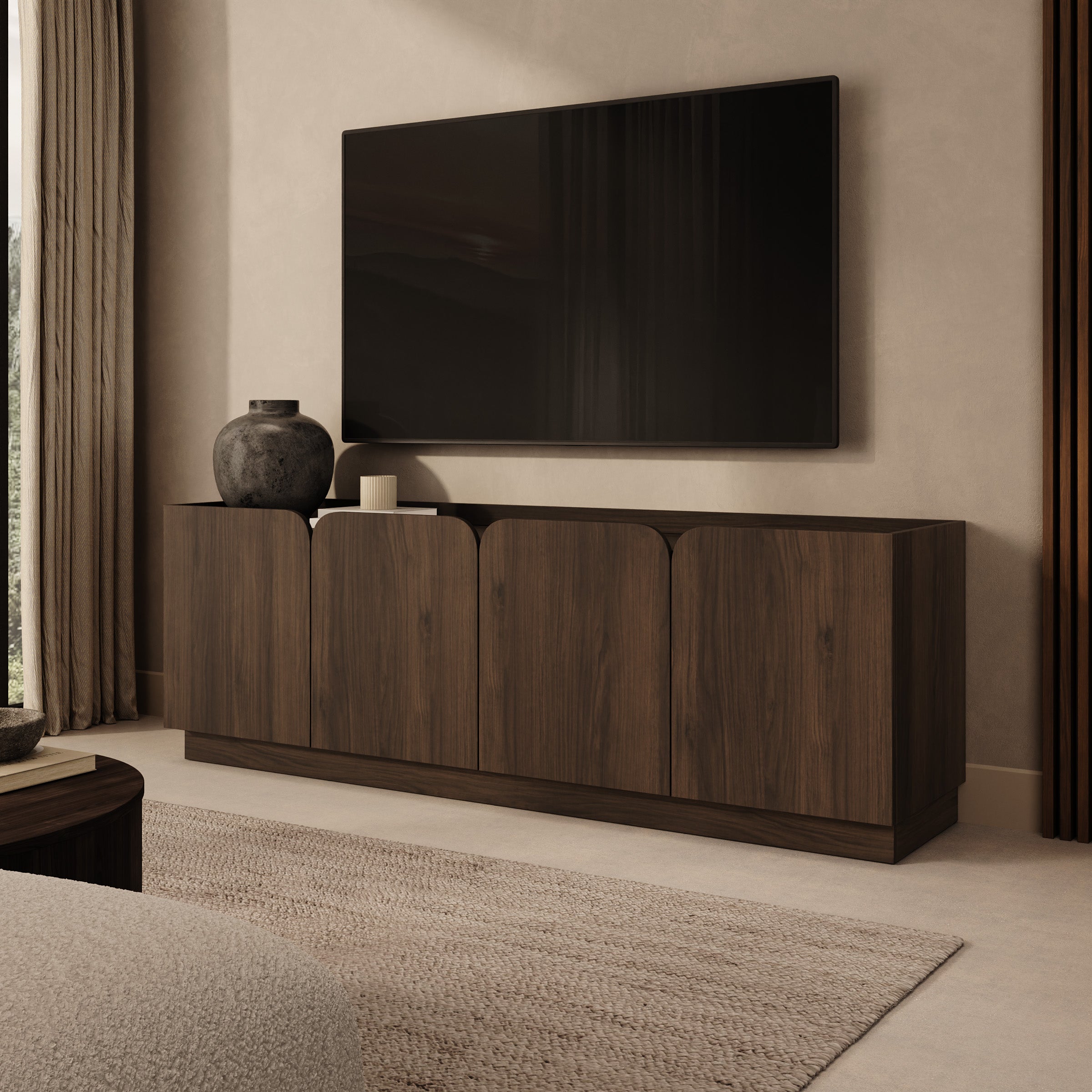 Sunday - TV-Meubel - Walnootpatroon - 180x40x60 cm