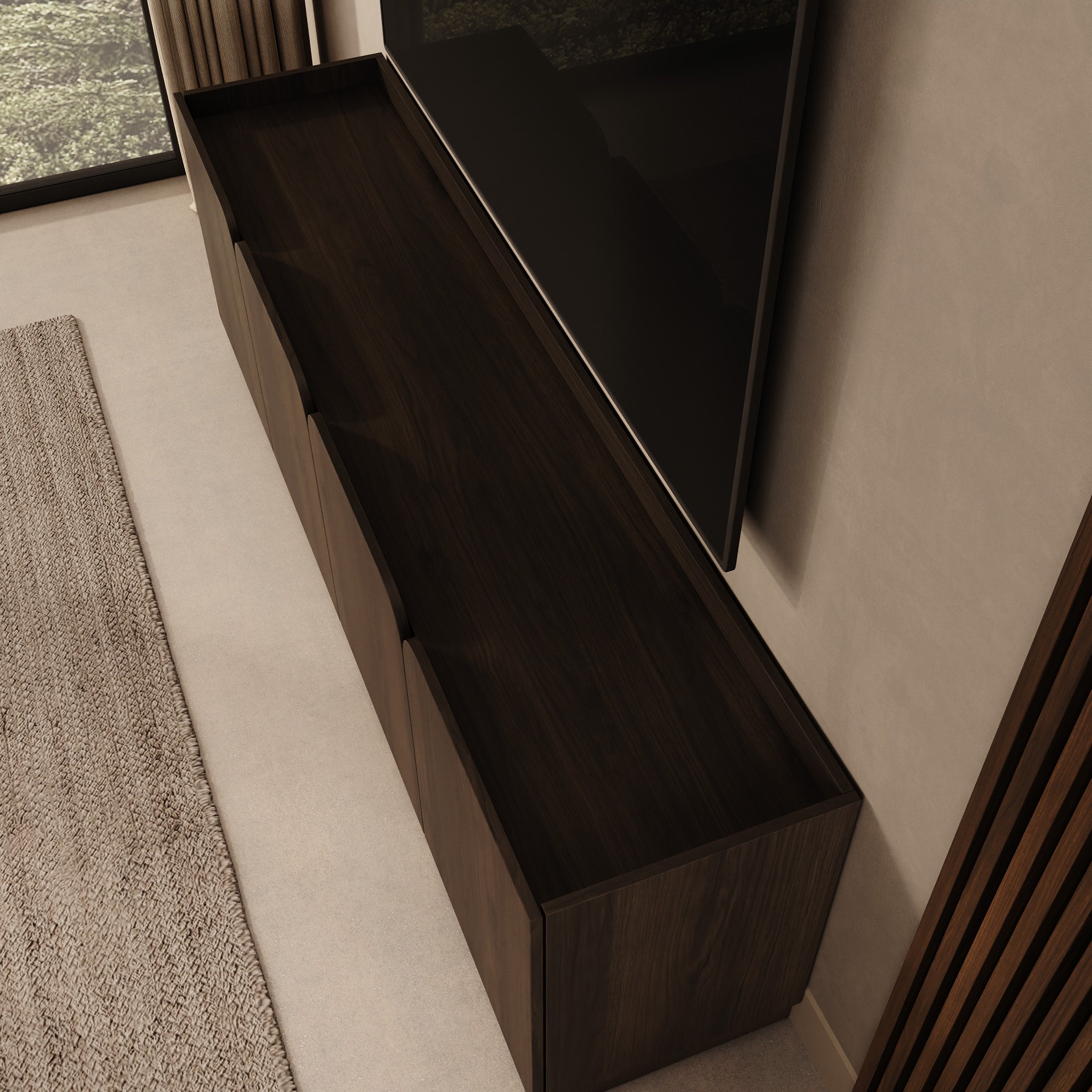 Sunday - TV-Meubel - Walnootpatroon - 180x40x60 cm