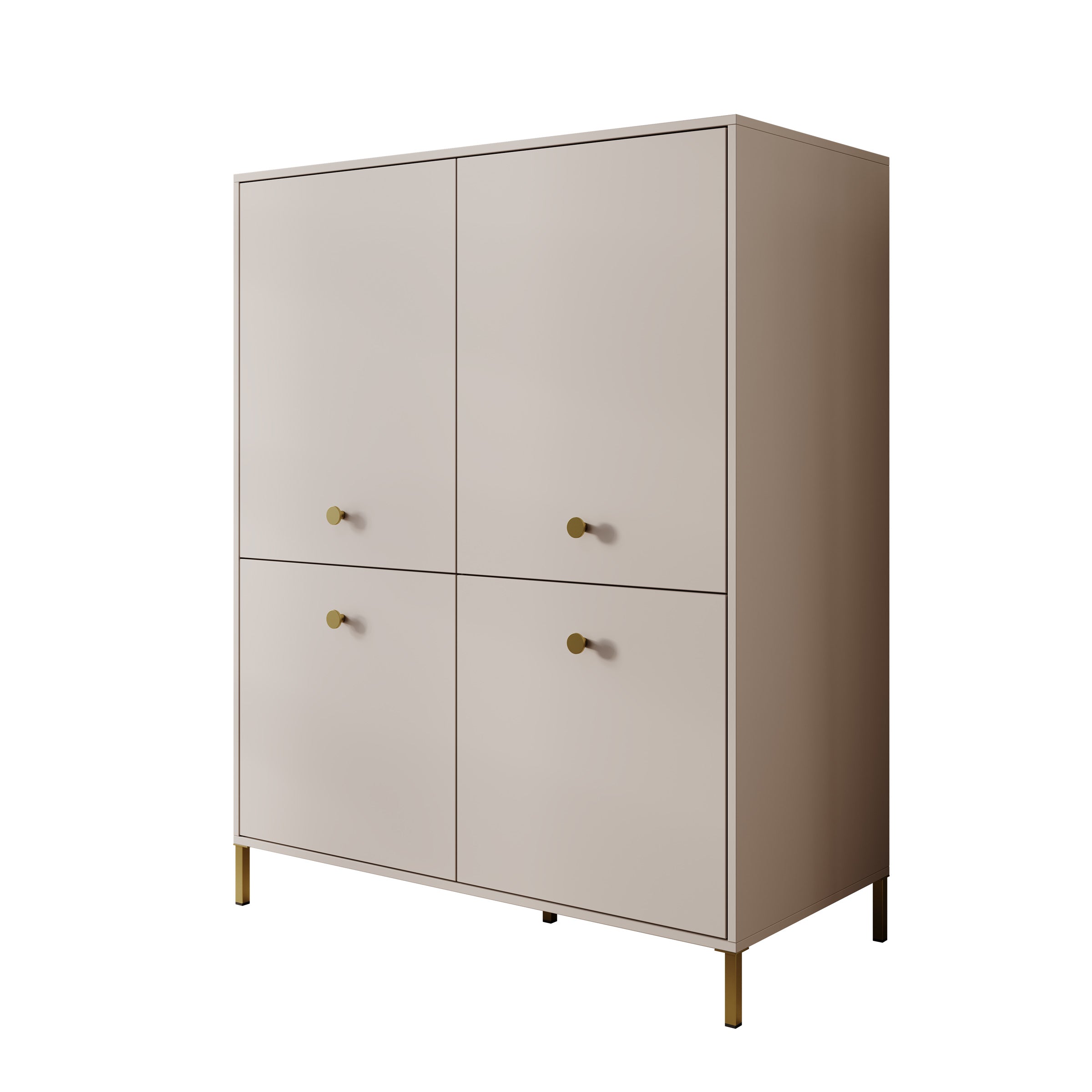 Syran - Dressoir - Beige - 114x42x144 cm