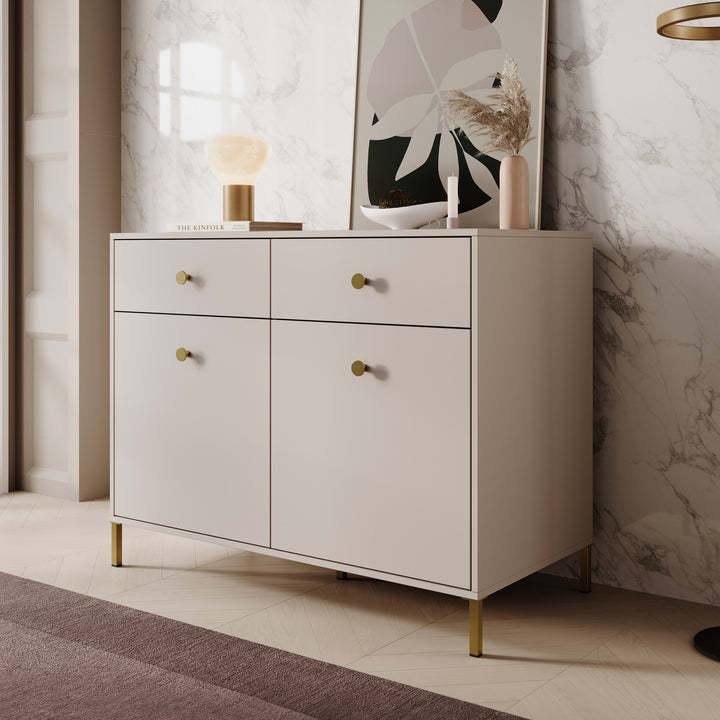 Syran - Dressoir - Beige - 114x42x90 cm